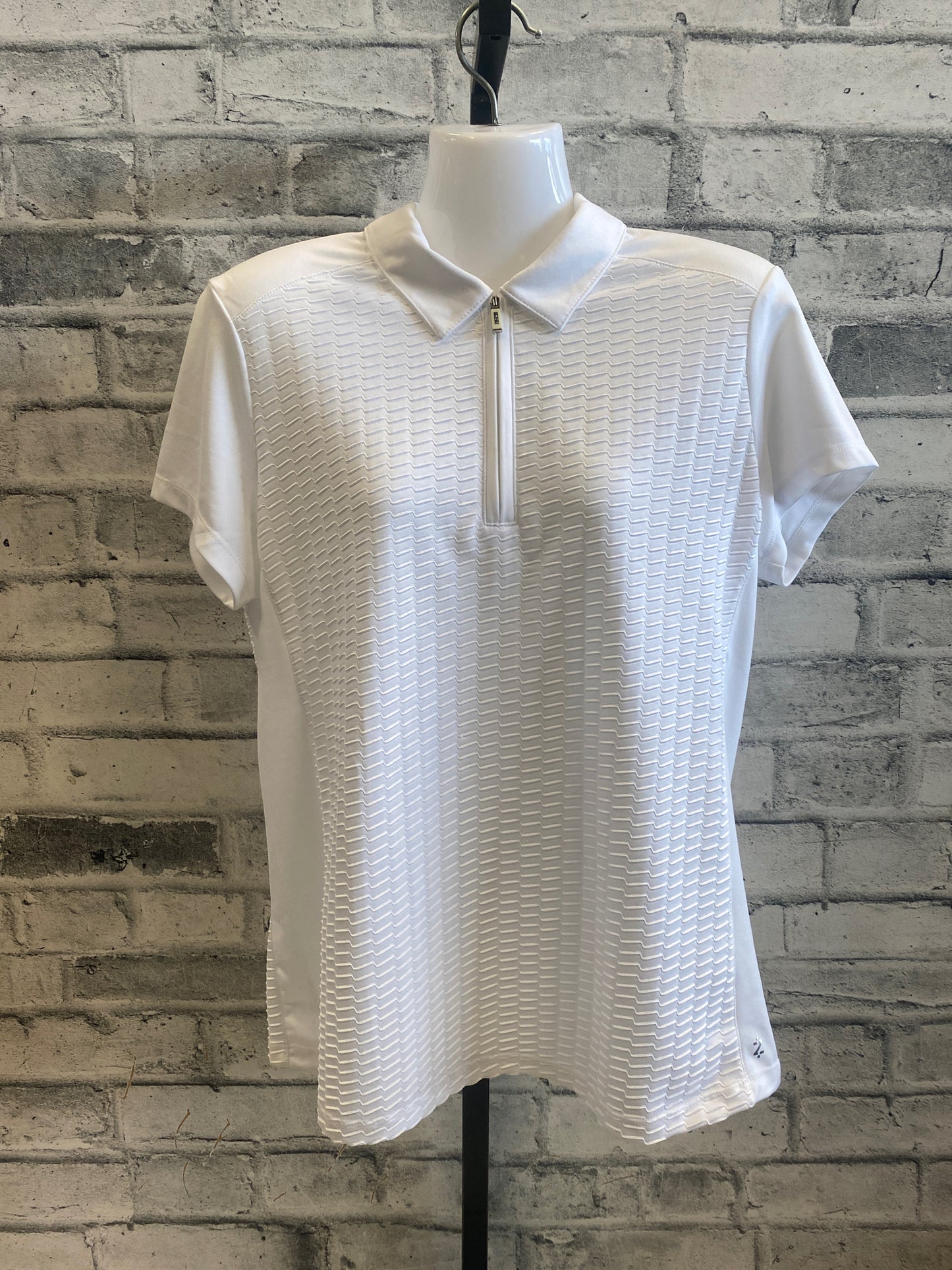 IZOD Cool-FX 1/4 Zip SS Shirt White L