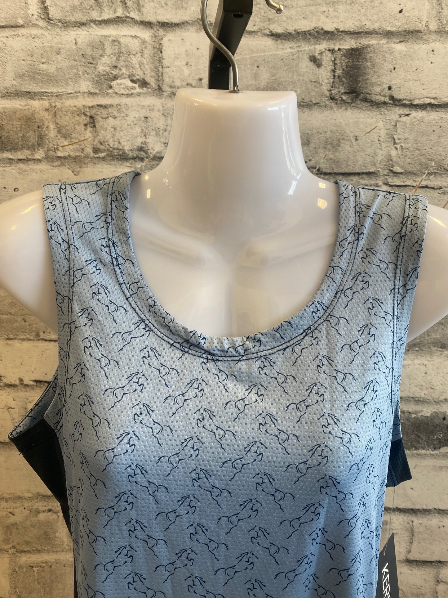Kerrits Tank Top Blue Horses S NEW