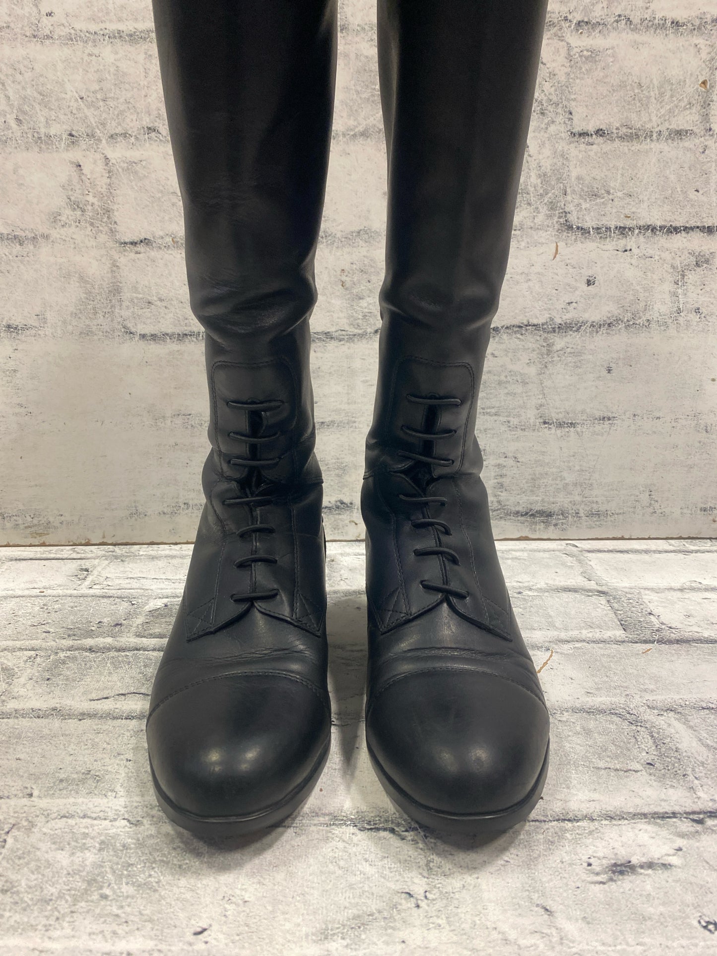 Ariat Field Boots Black 8.5 H 19" C 14"