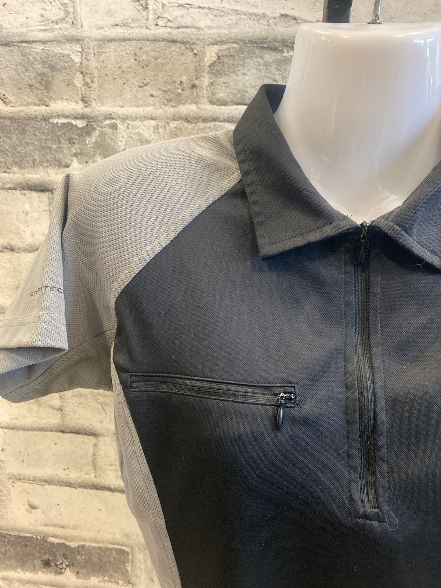 Stormtech SS Polo Black/Grey S