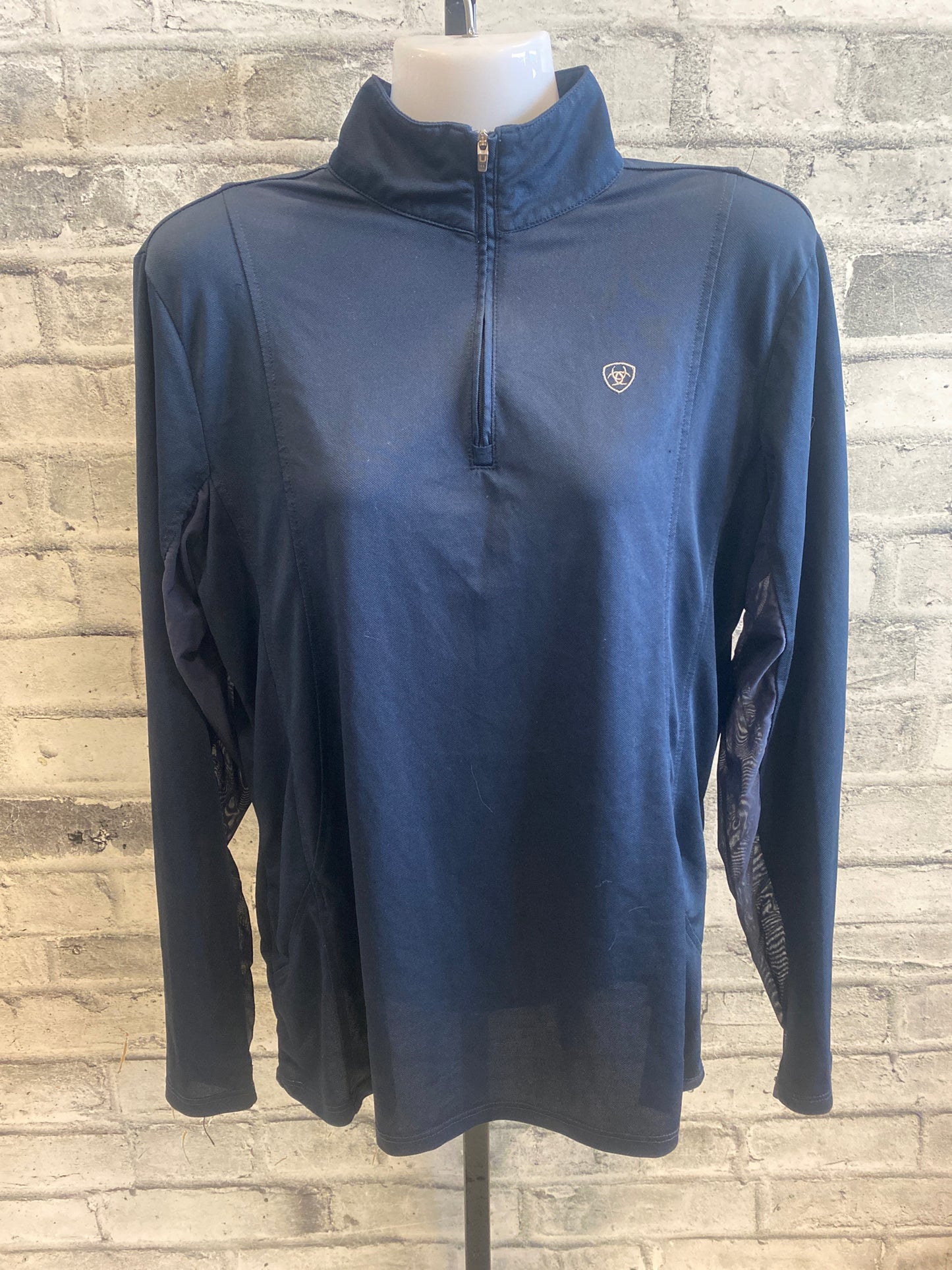 Ariat Tek 1/4 Zip LS Shirt Navy L