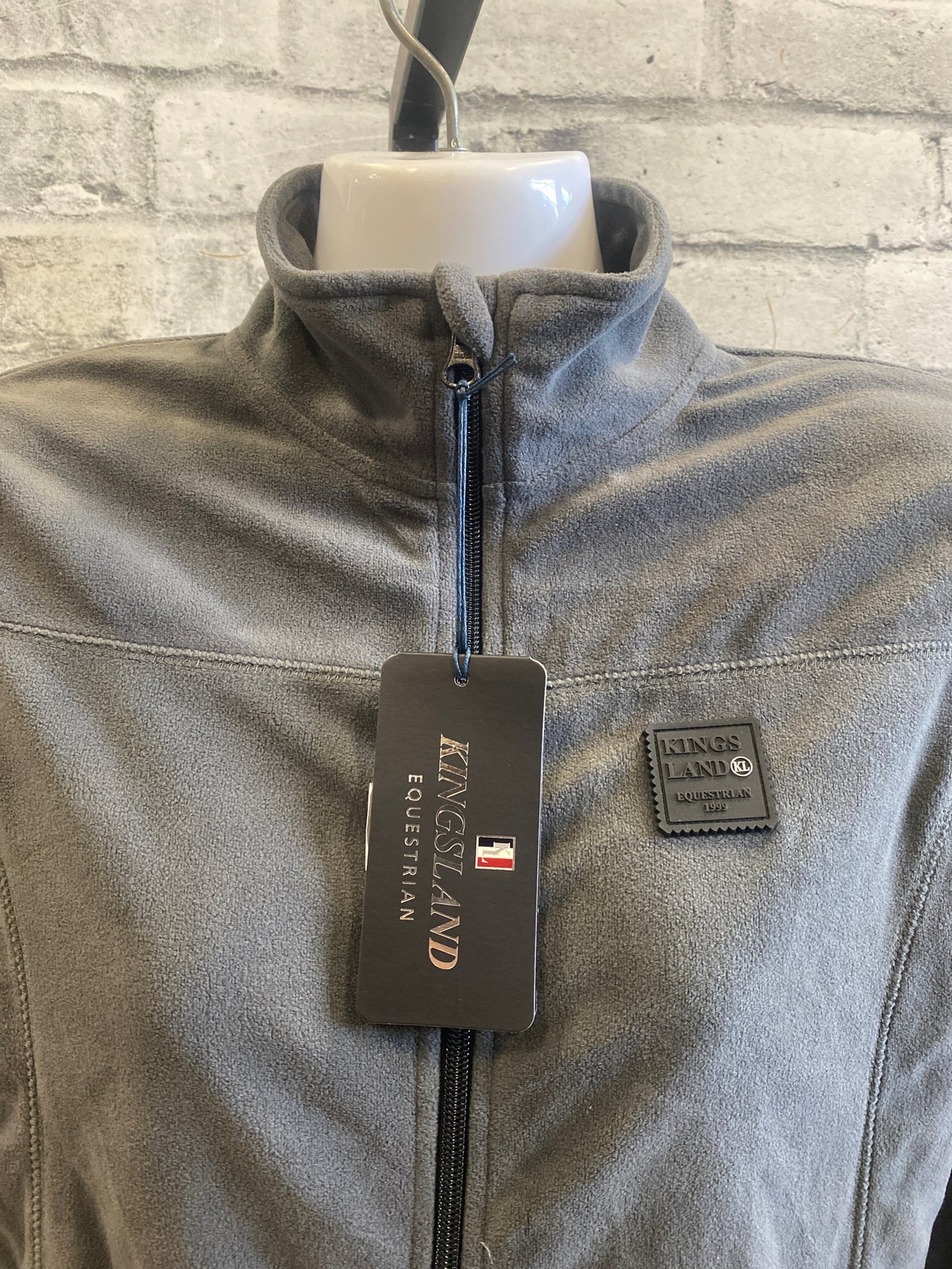 Kingsland Micro Fleece Zip Up Jacket Grey S NEW