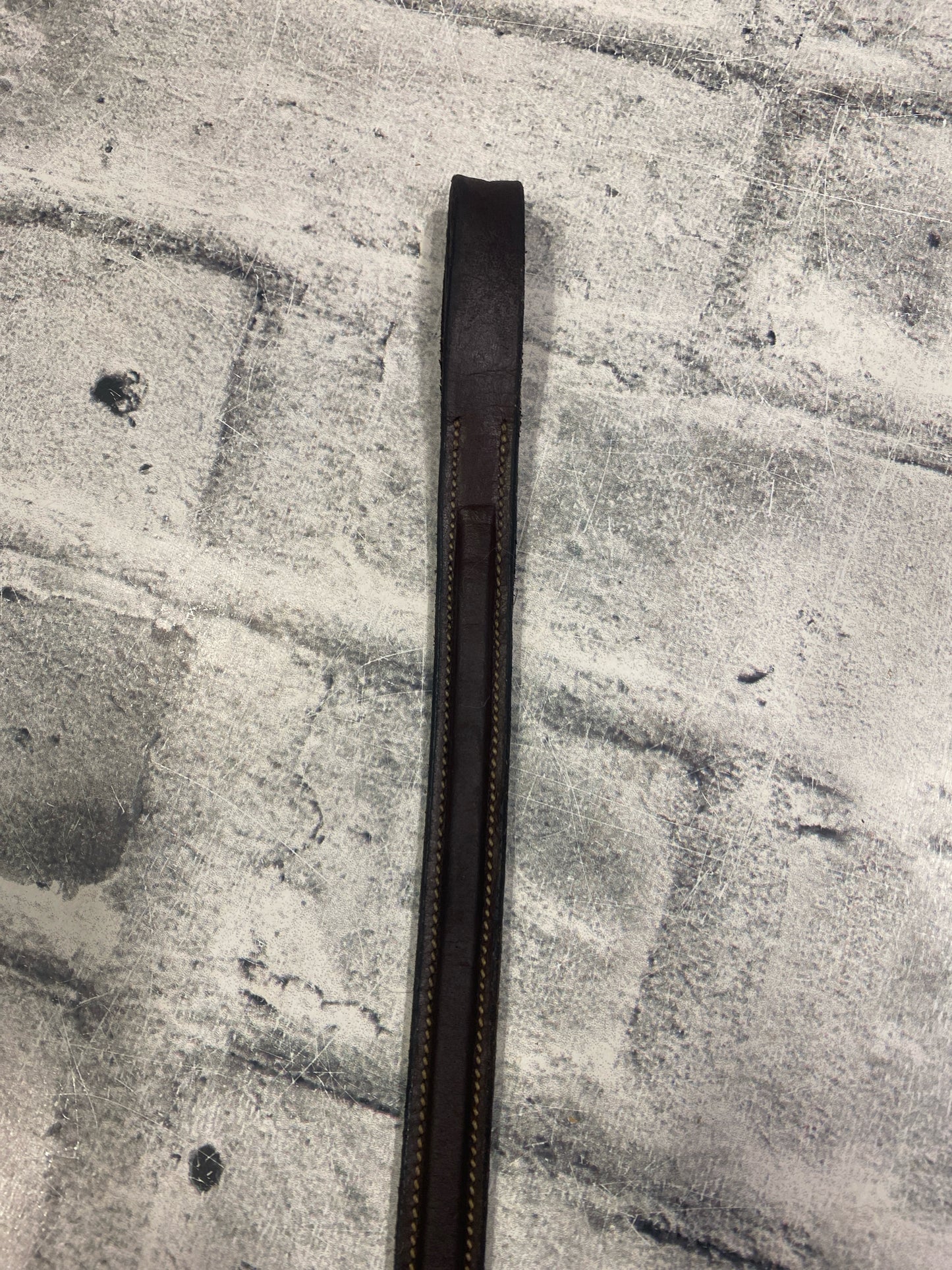 Fancy Stitch Raised Standing Martingale Brown F