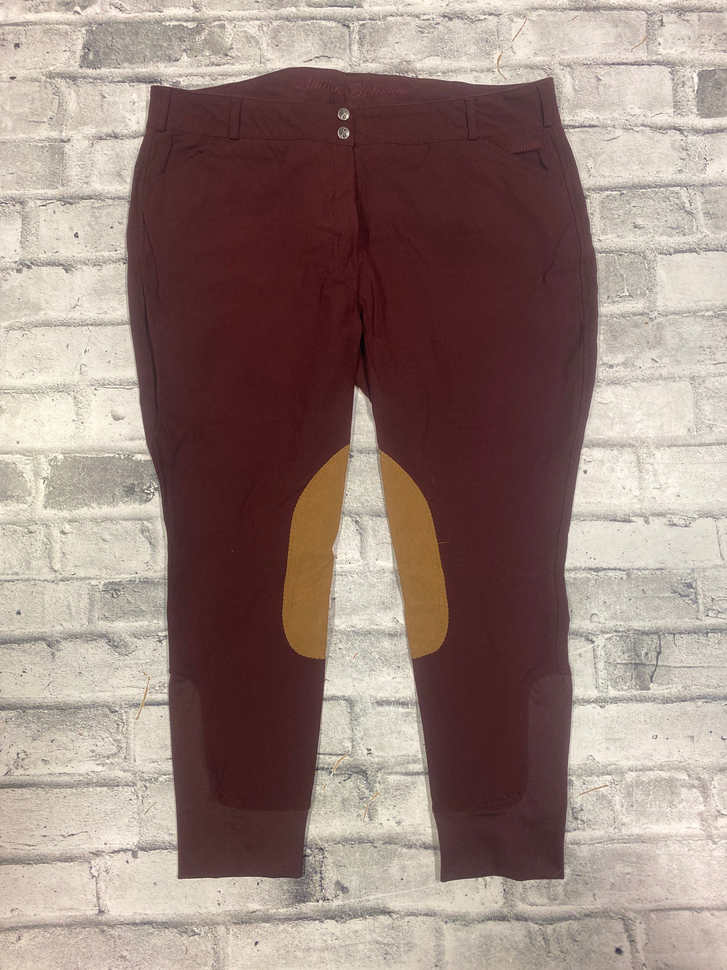 Elation Platinum KP Breeches Burgundy 40R