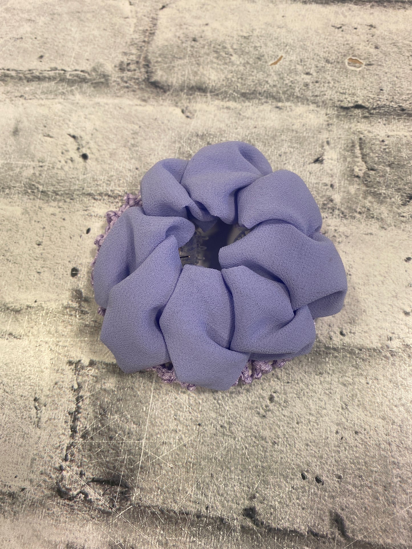Hair Bun w/ Scrunchie Purple