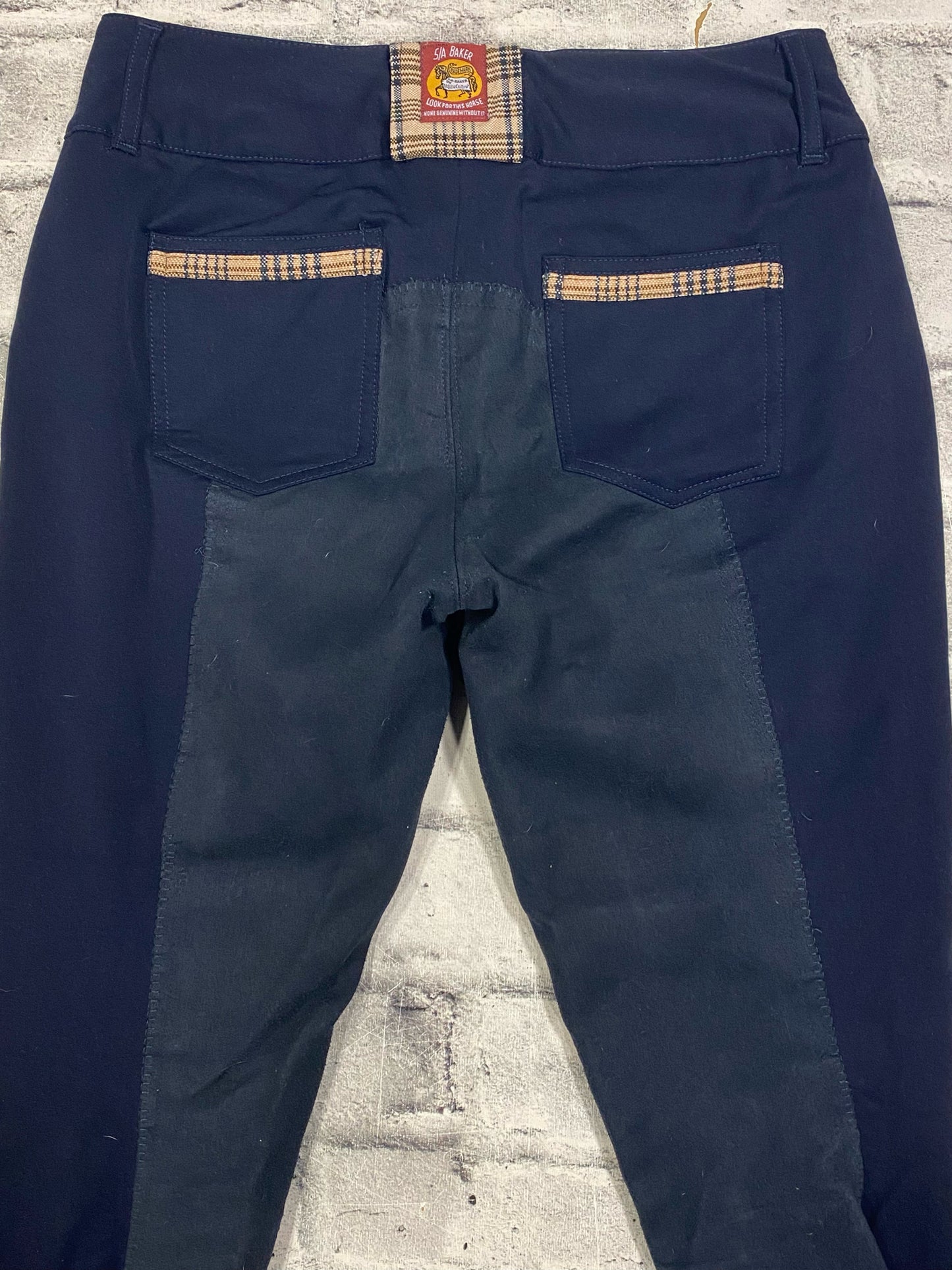 Baker 5/A FS Breeches Navy/Plaid 28
