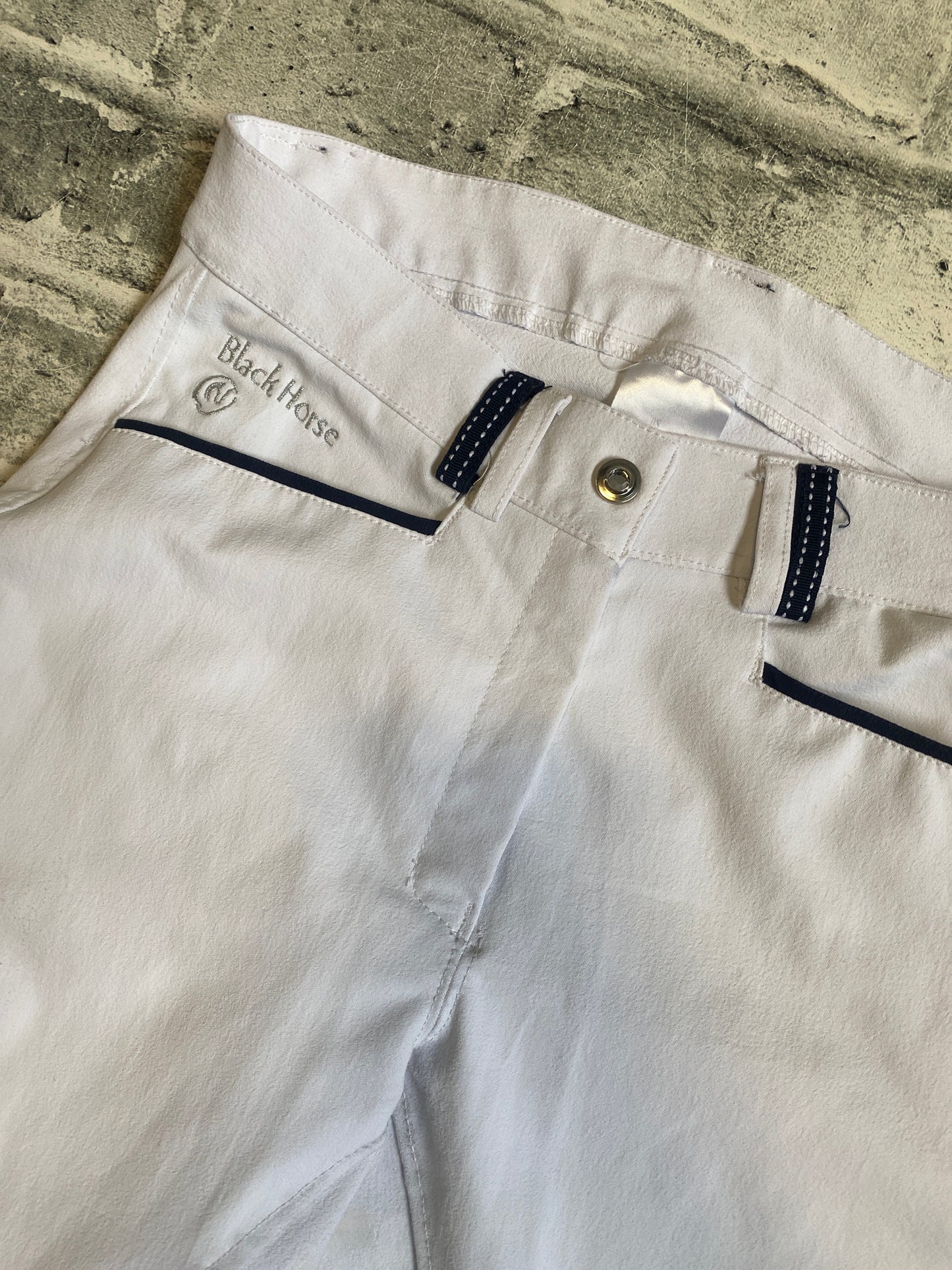 Black Horse FS Grip Breeches White 28