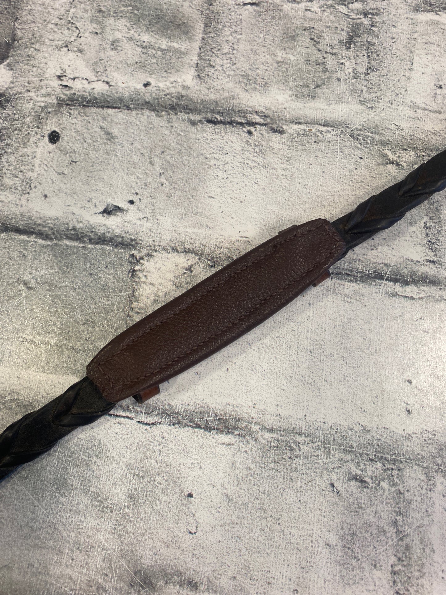 Laced Rein Bag Strap Brown 48"