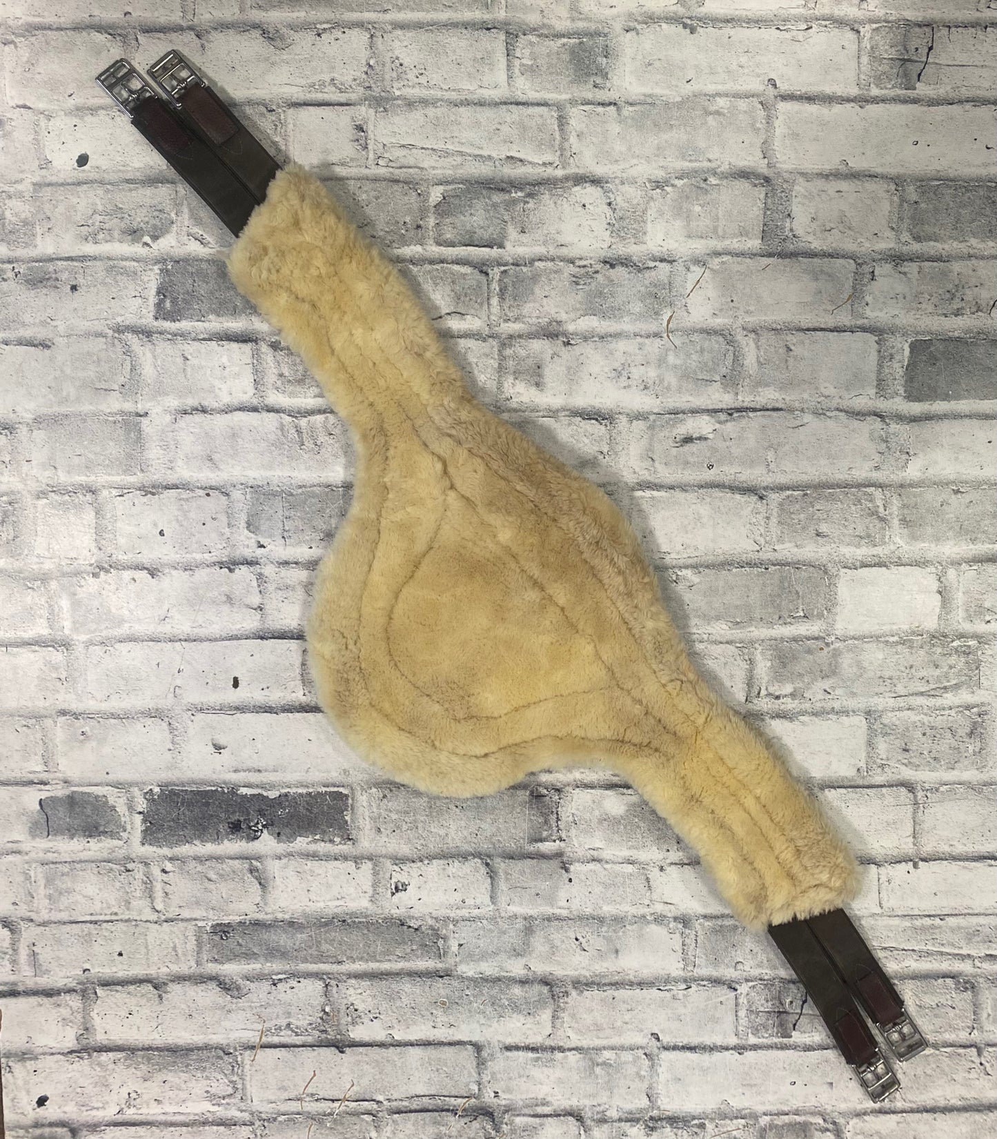 54" CWD Belly Guard Girth w Sheepskin Brown