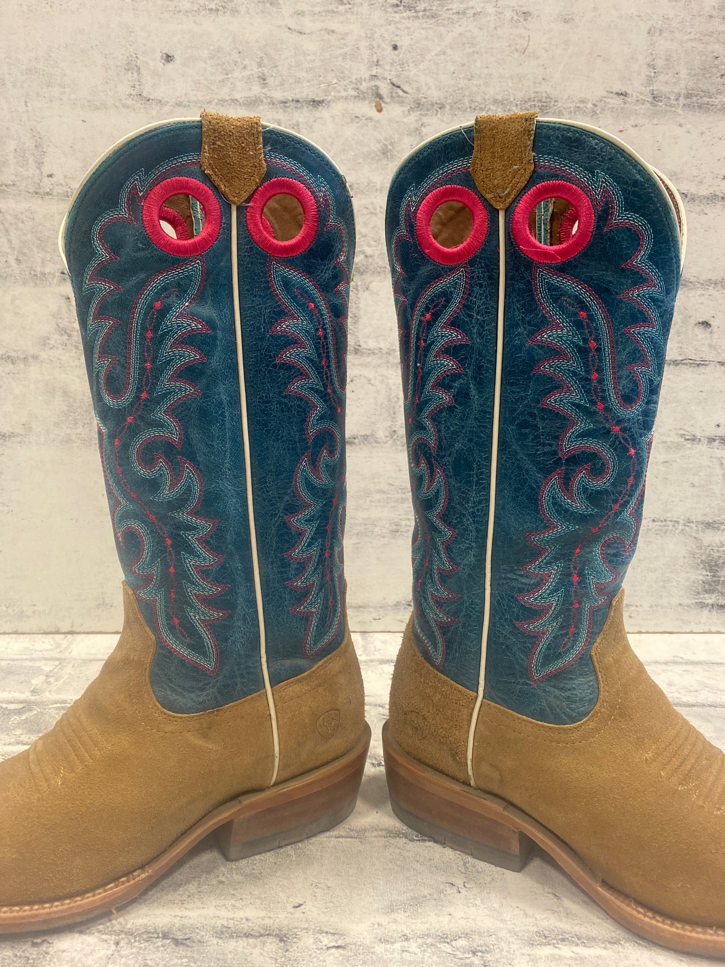 Ariat Futurity Western Boots Roughout/Teal 9.5B