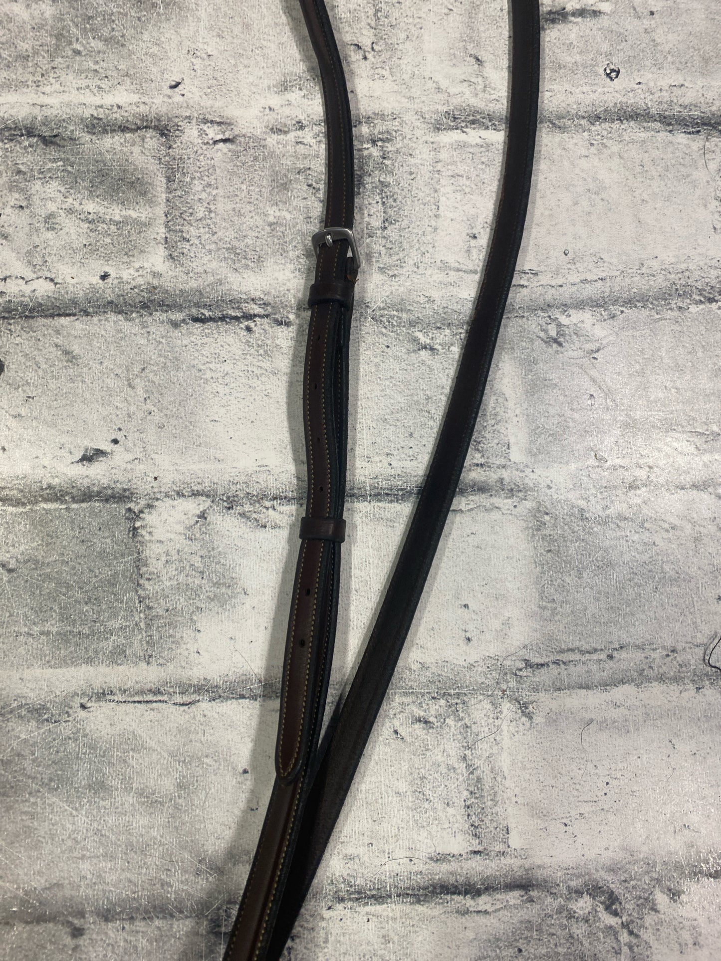 Fancy Stitch Raised Standing Martingale Brown F