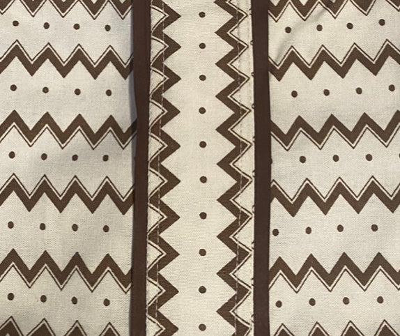 Klip Klop Kreations Patterned Dickie w/ Chocolate Trim