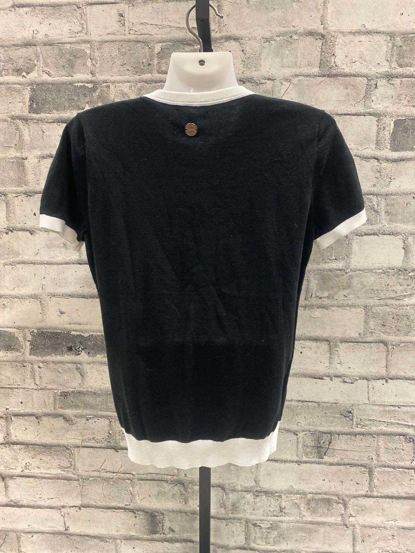 Asmar "EQUESTRIAN" Knit SS Shirt Black/White