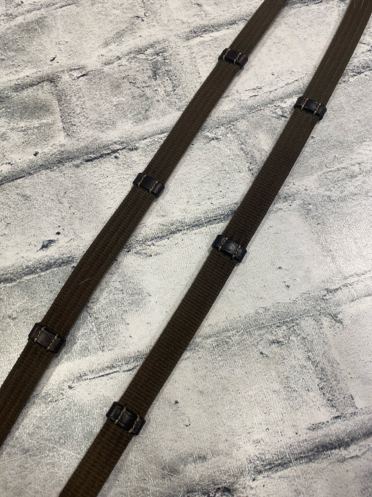 Fancy Stitch Webbed Reins Brown