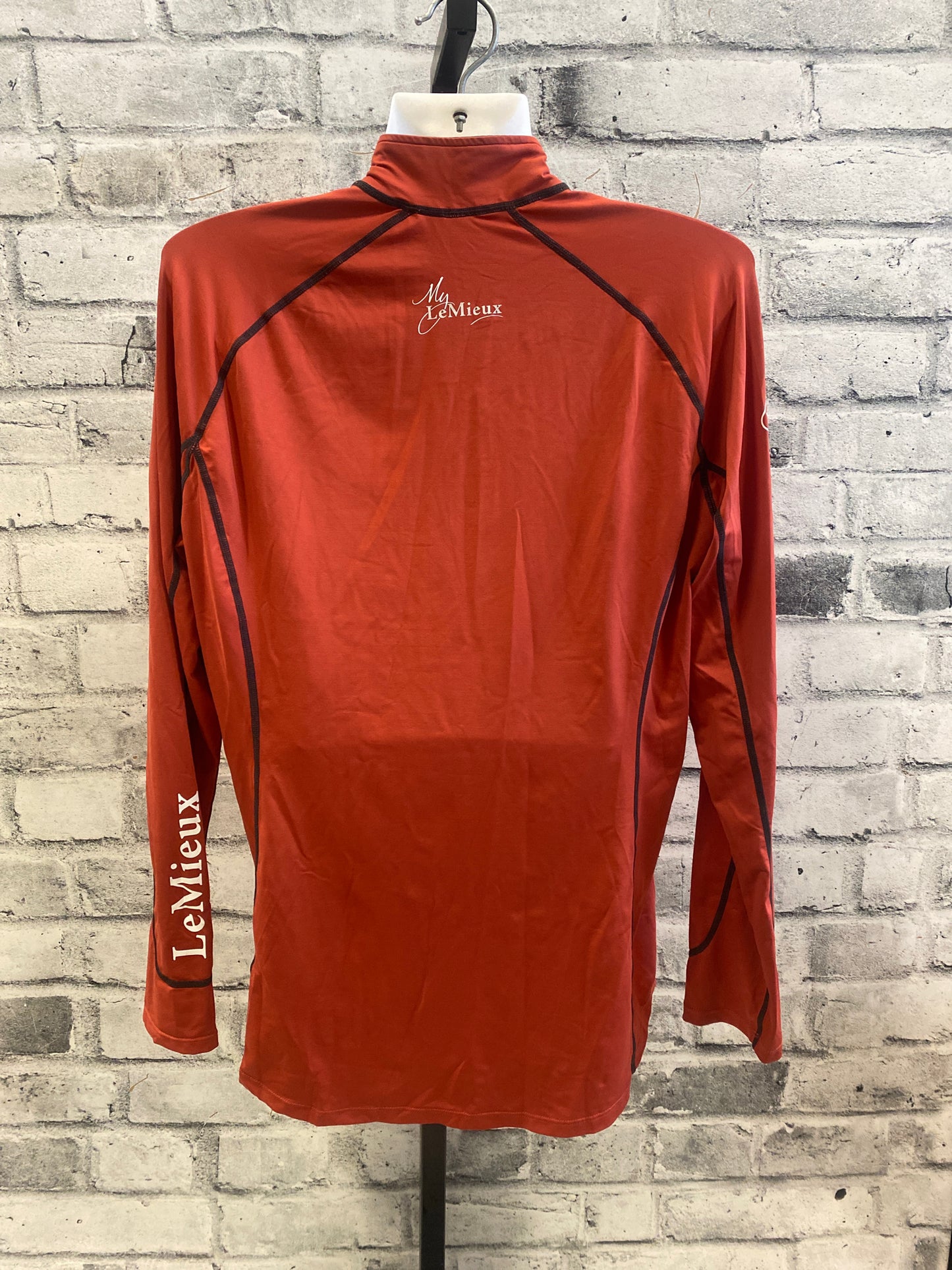 LeMieux 1/4 Zip Base Layer Burnt Orange L
