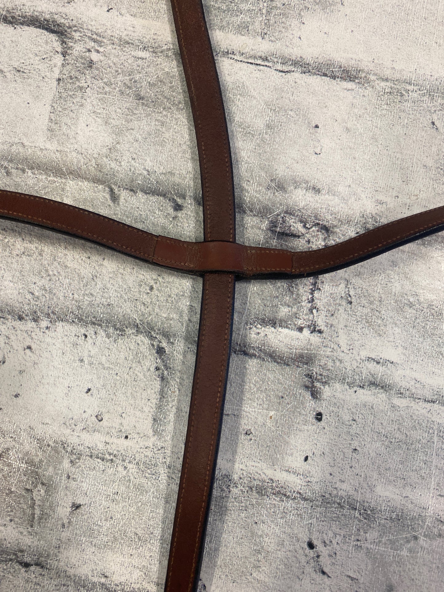 Raised Fancy Stitch Standing Martingale Brown XFull