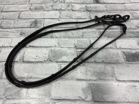 Rubber Reins w Stops Brown NEW