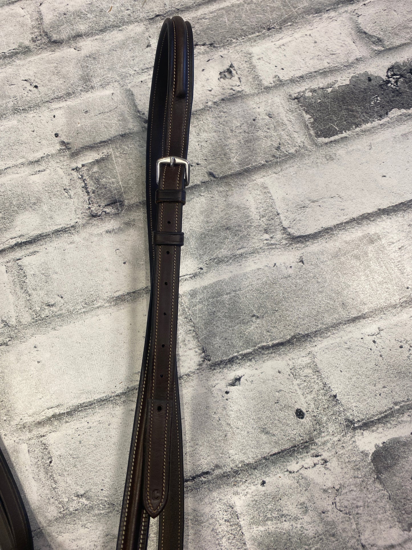 Fancy Stitched Running Martingale Brown Cob