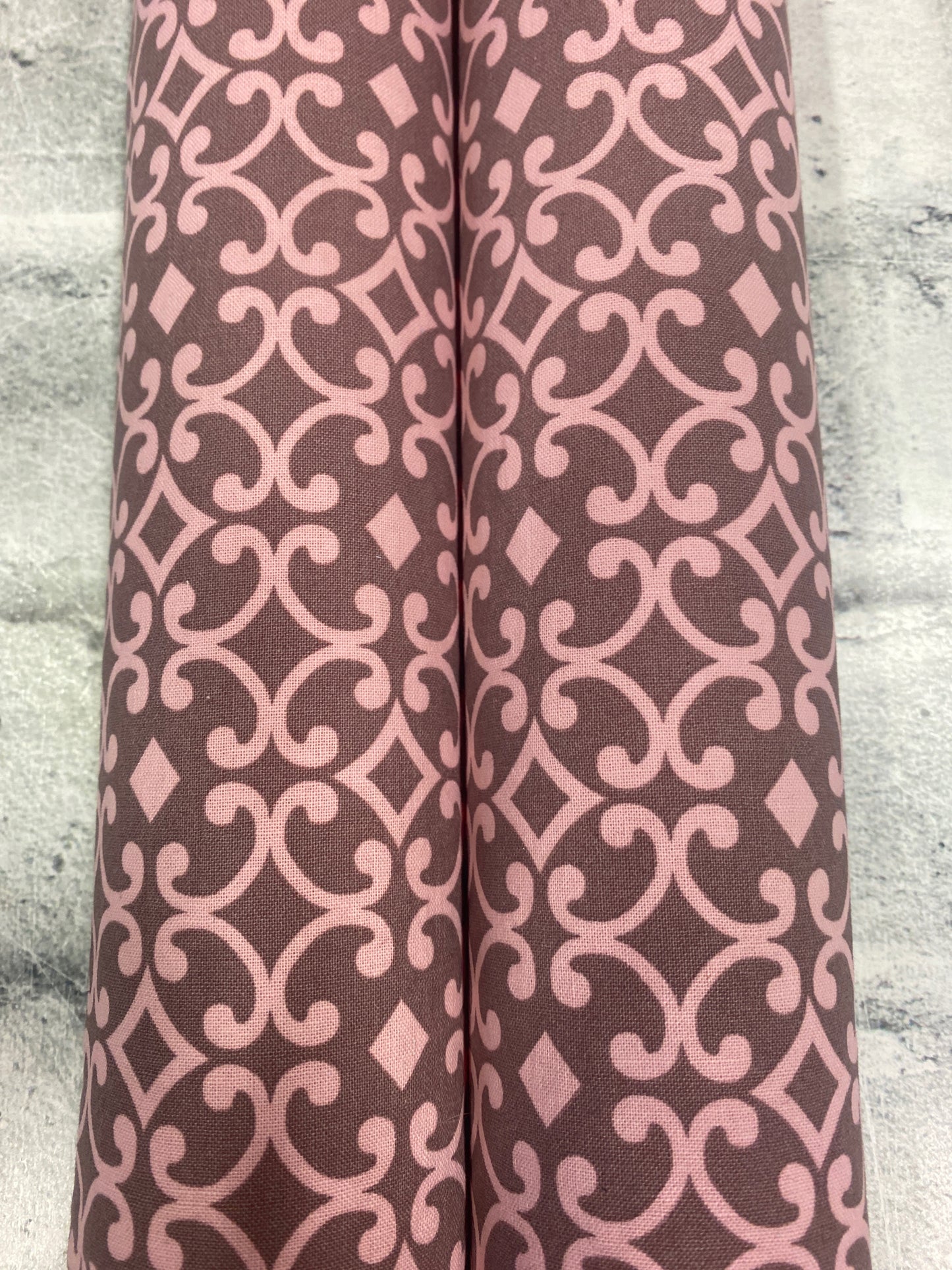 Klip Klop Kreations Childrens Boot Buddy - Pink & Brown Ornate Pattern + Pink