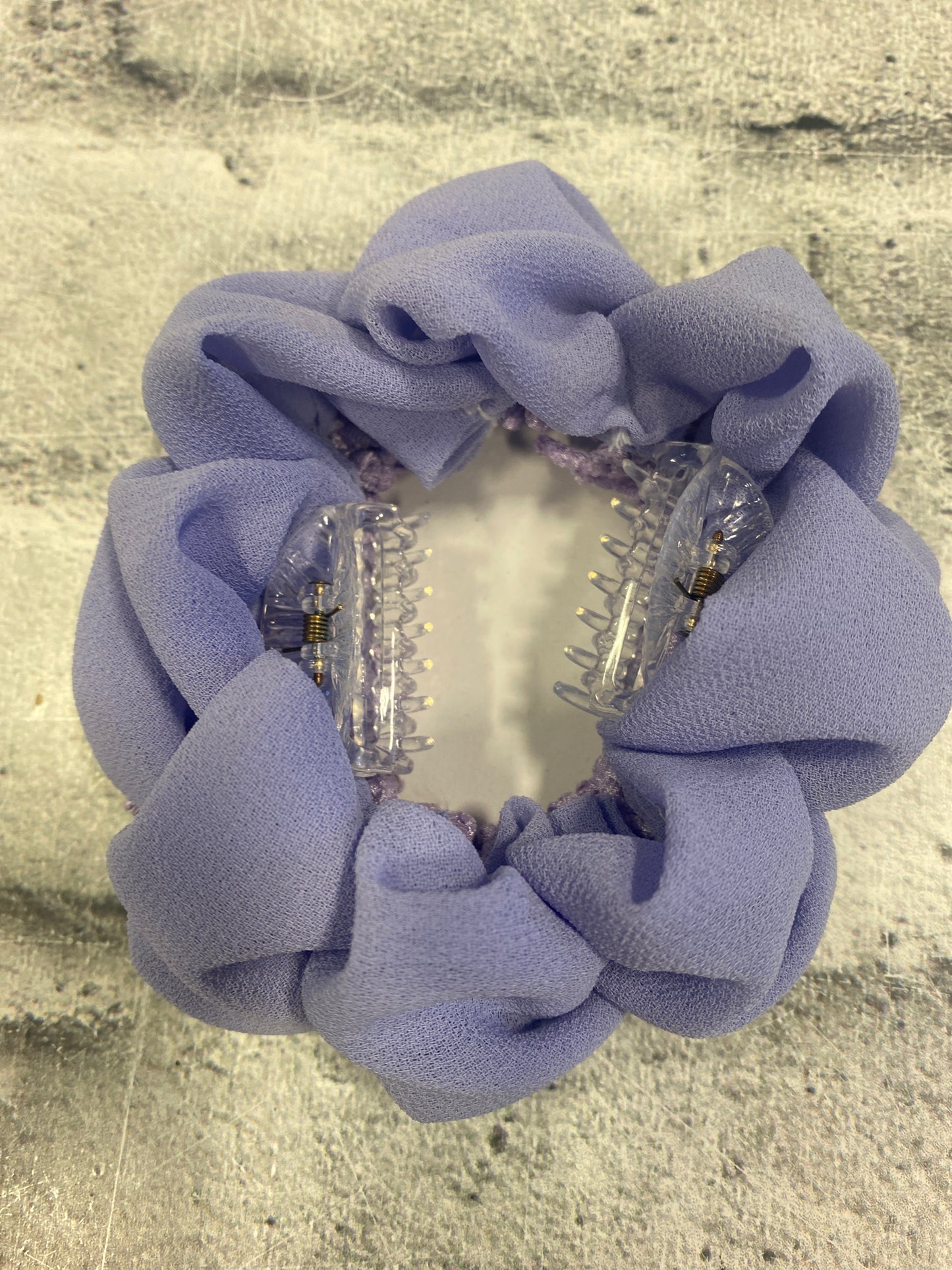 Hair Bun w/ Scrunchie Purple