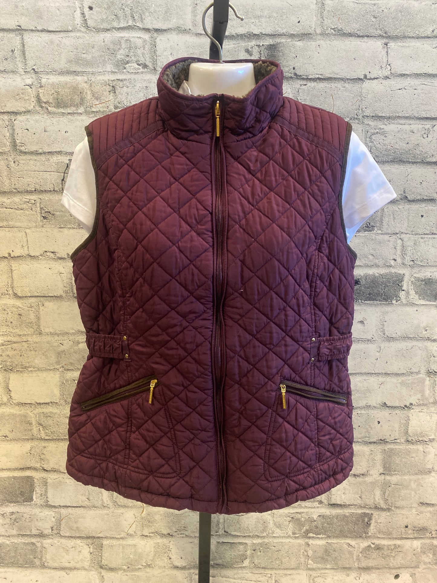 Weatherproof Quilted Lined Vest Burgundy L