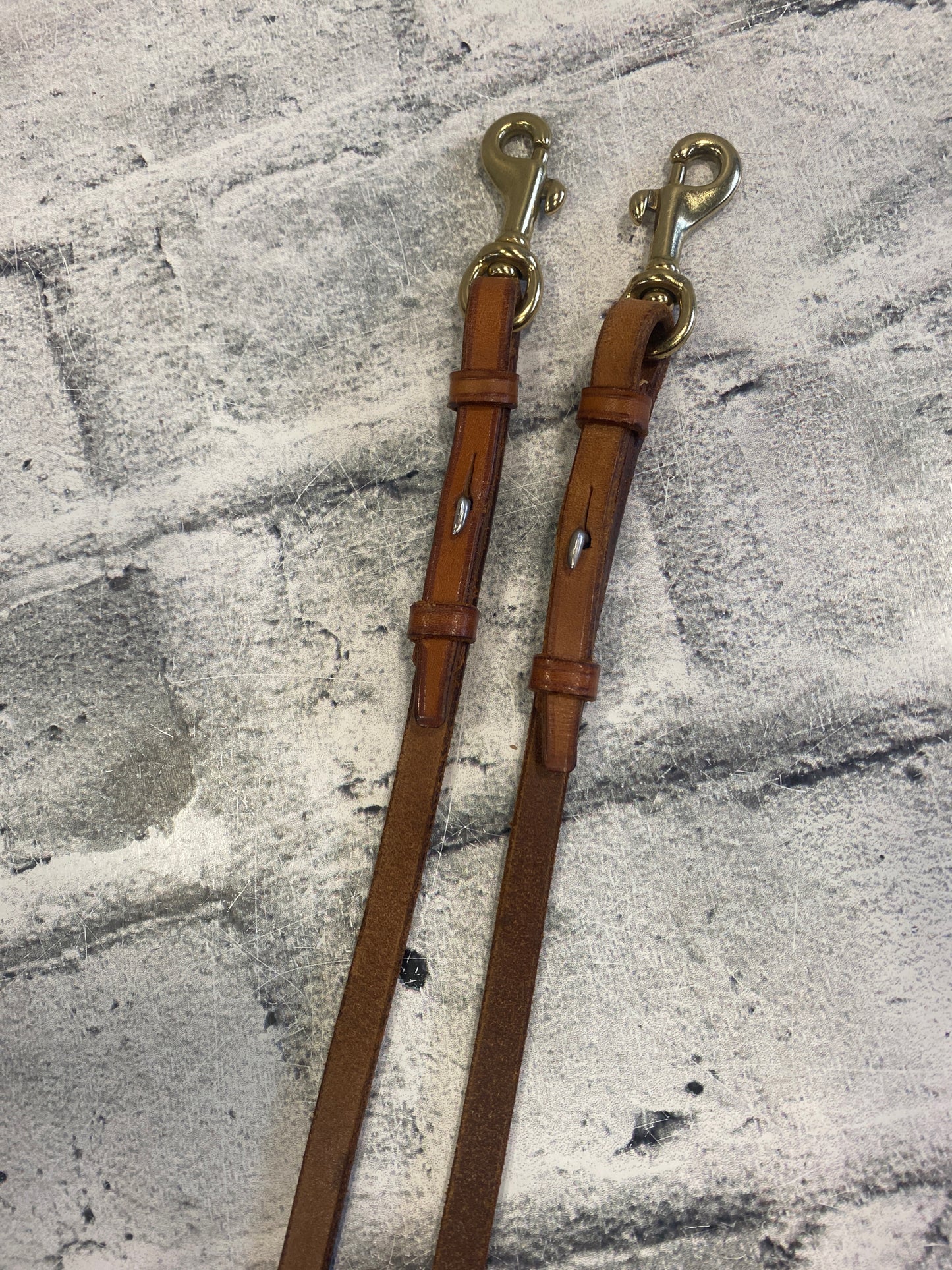 Curb Rein Double Dog Leash Havana 53"