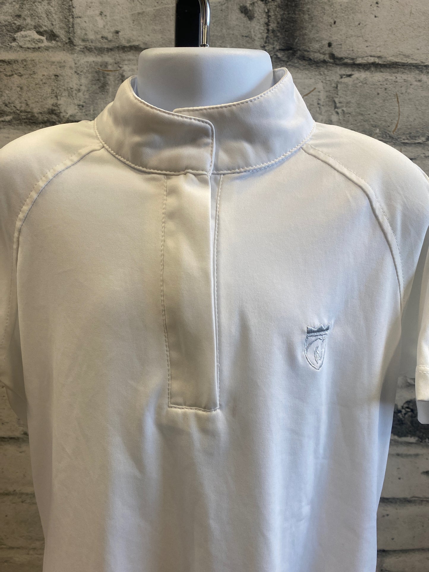 Elation Platinum SS Show Shirt White Lace Childrens M