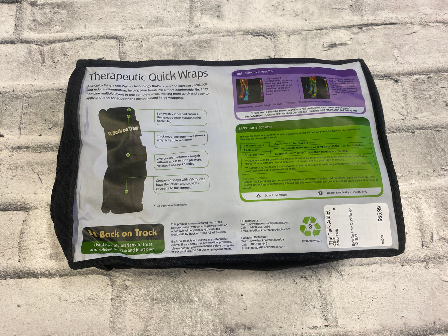 Back On Track Quick Wraps 12 NEW
