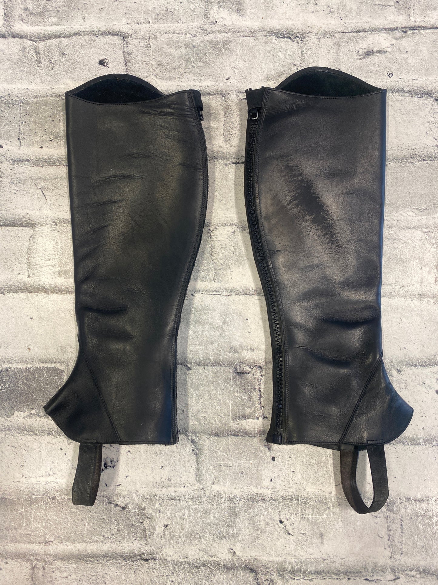 Tucci Half Chaps Black H 15" C 12"