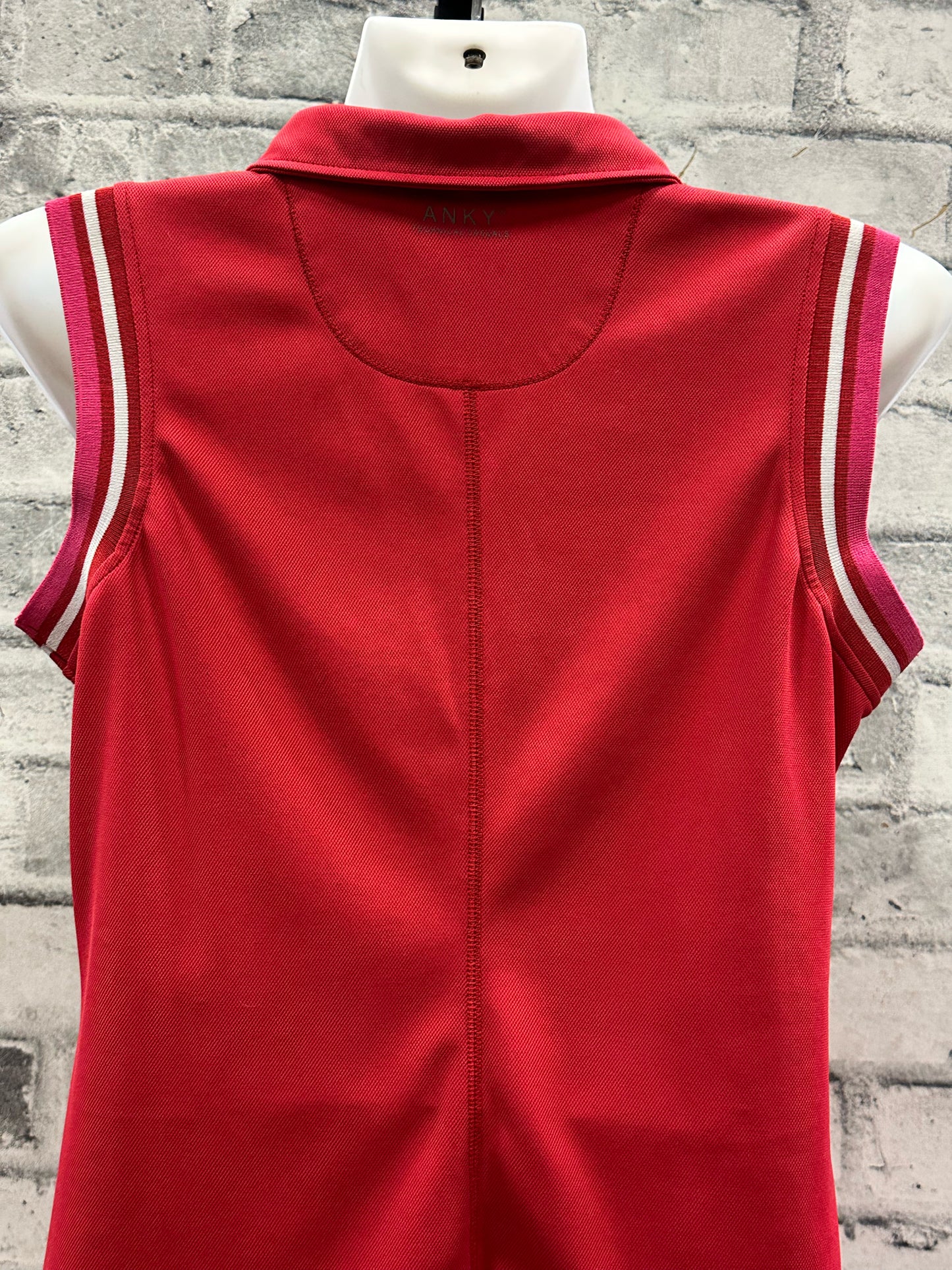 Anky Sleeveless Polo Shirt Red/Pink M (US 8)