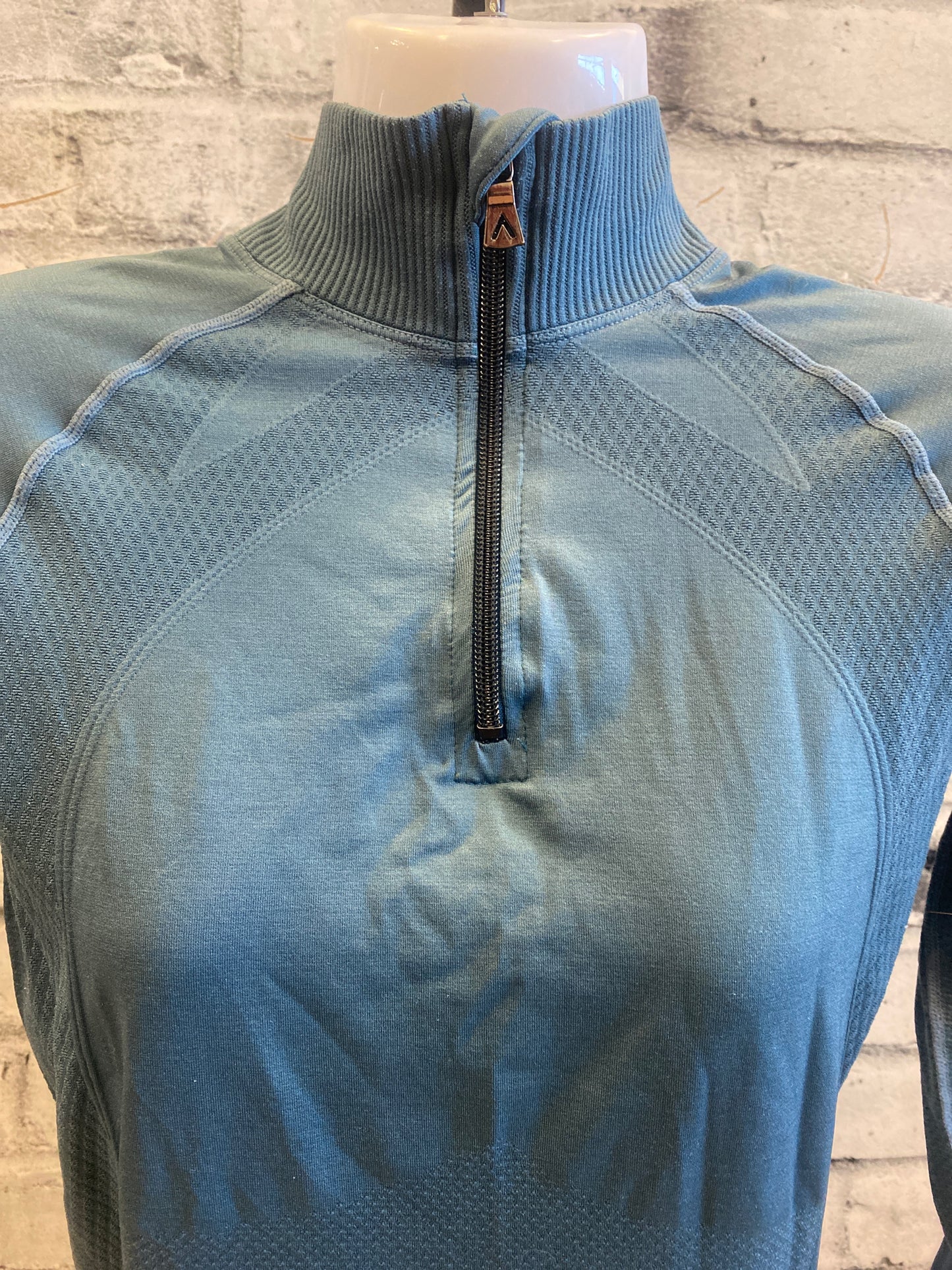 Anique 1/4 Zip LS Show Shirt Teal S
