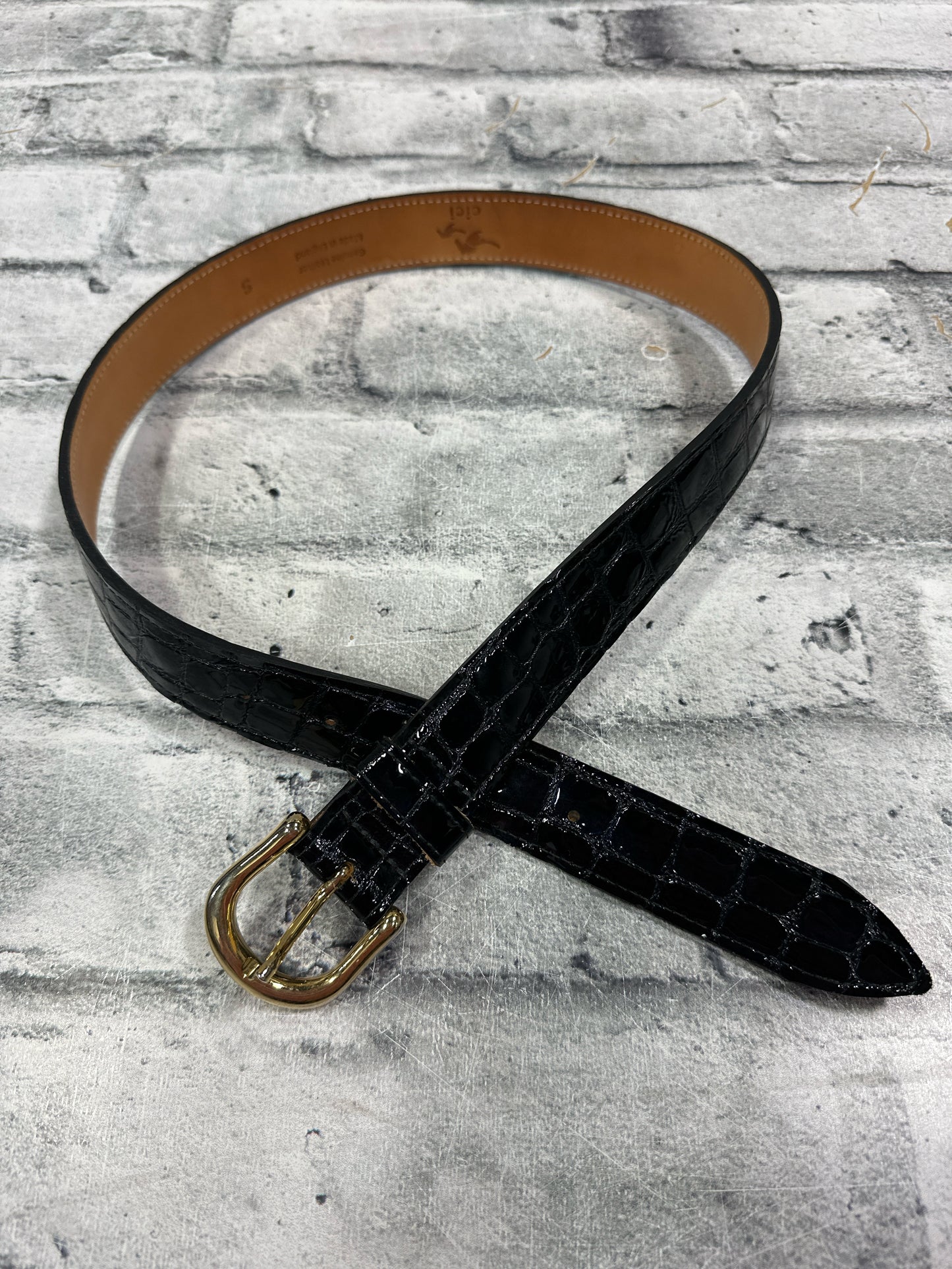 Cici Leather Belt Patent Croc S
