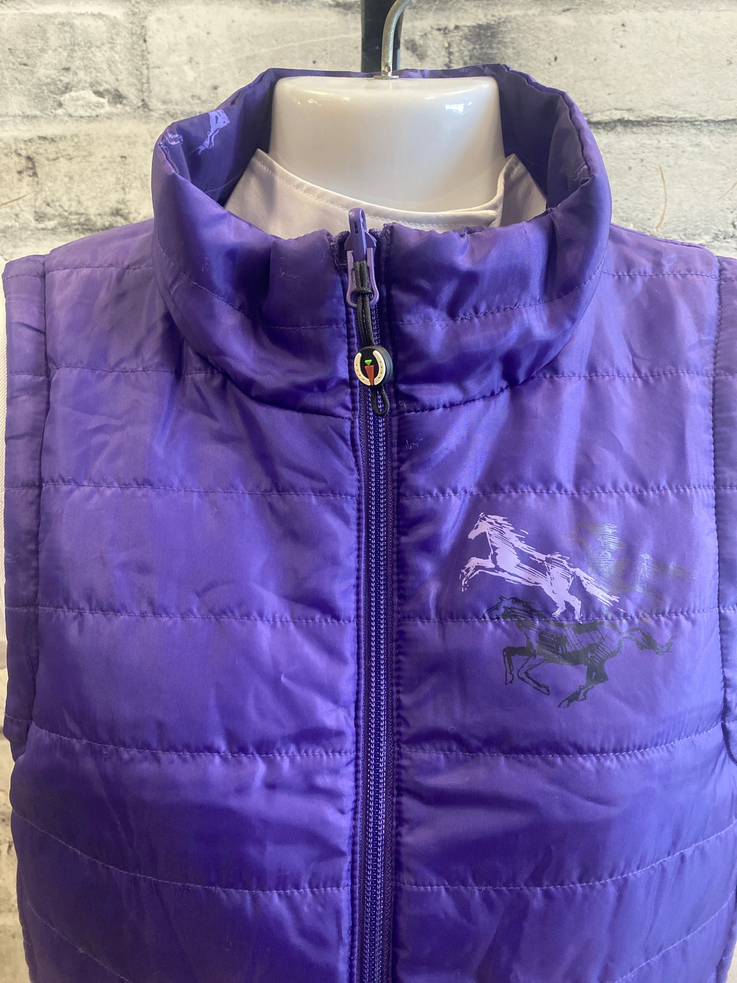 Kerrits Reversible Vest Purple/Horses Childrens M