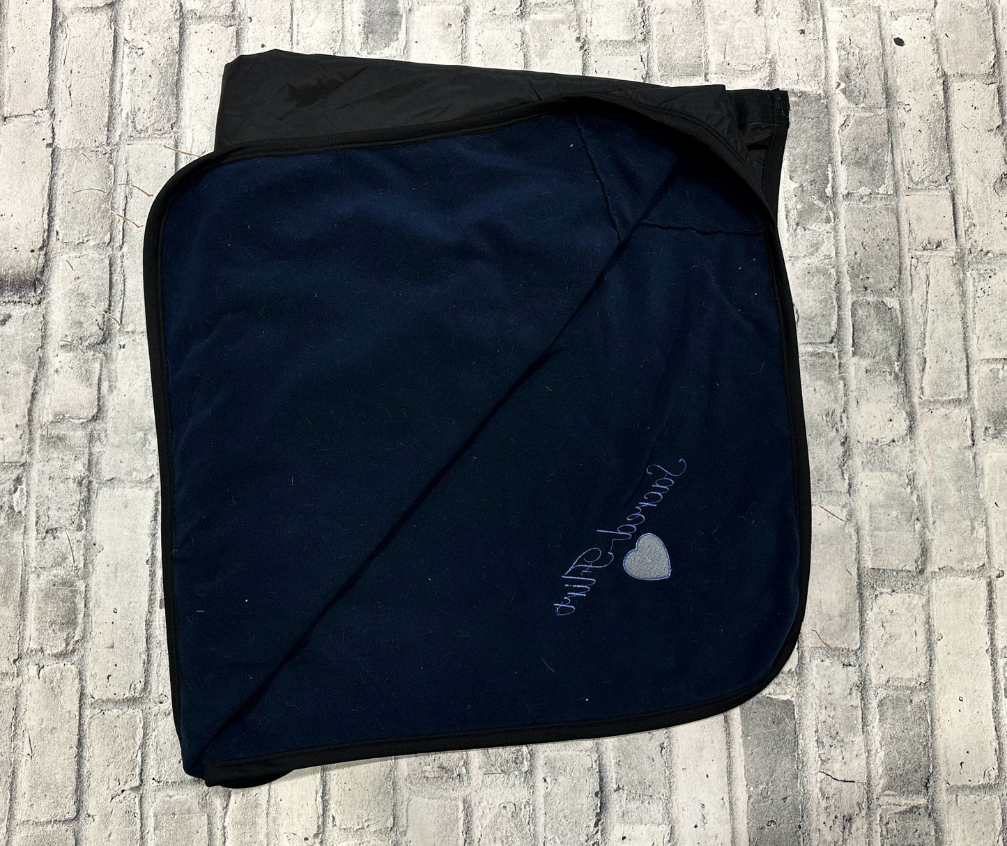 Waterproof Quarter Sheet Black Embroidered L