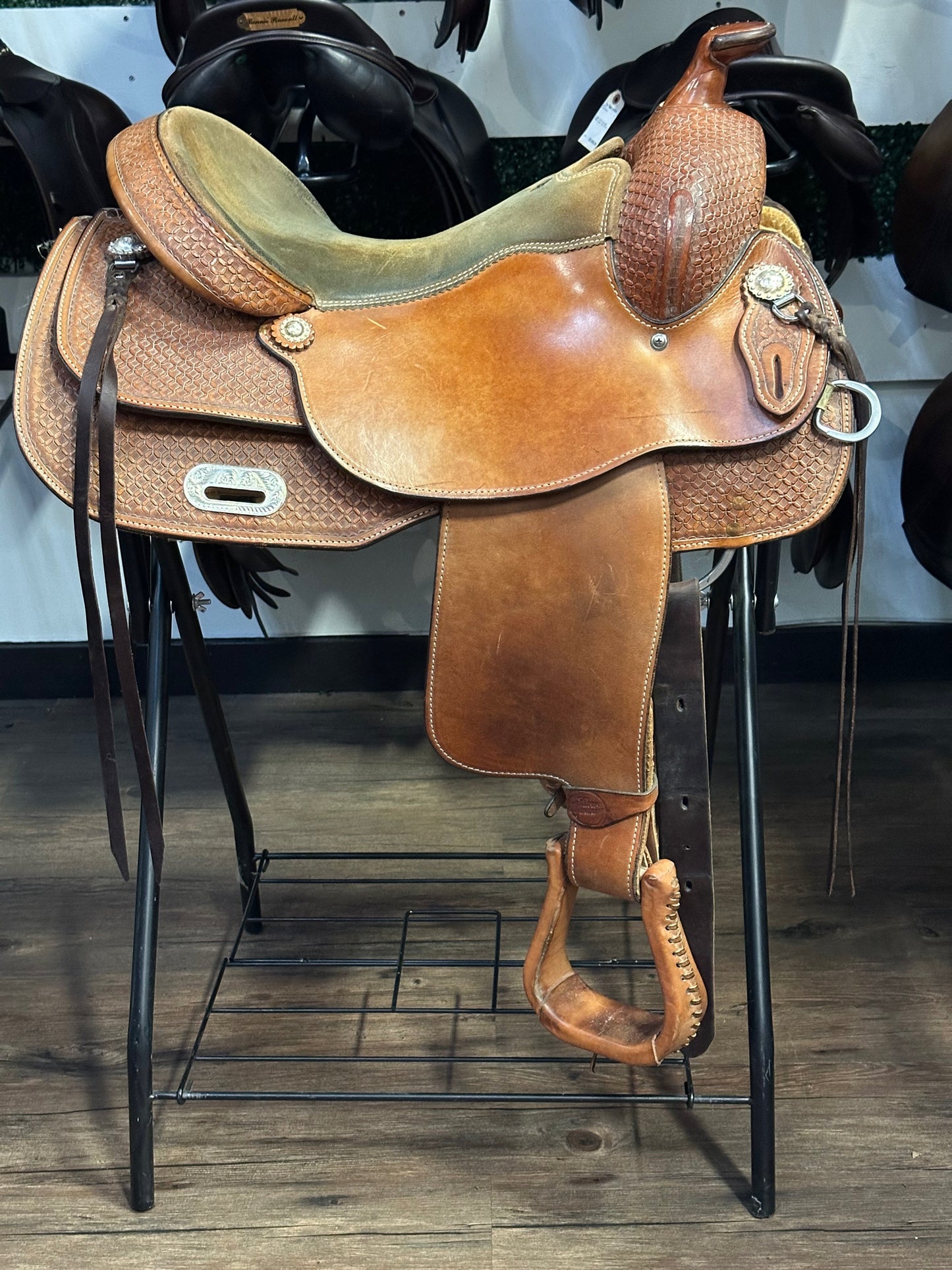 16" Silver Supreme Reining Saddle QH Bars - 7" Gullet
