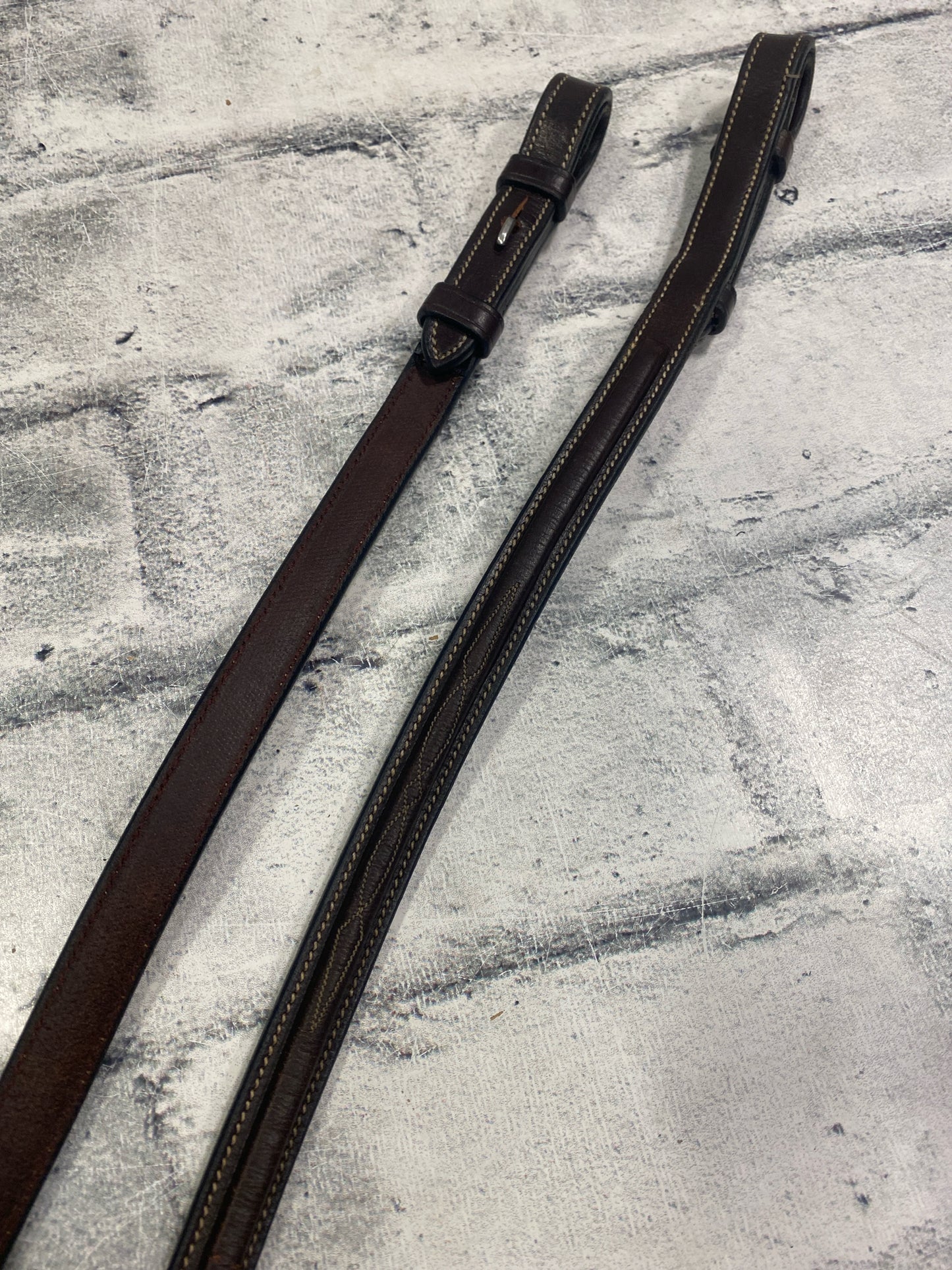 Fancy Stitch Webbed Reins Brown