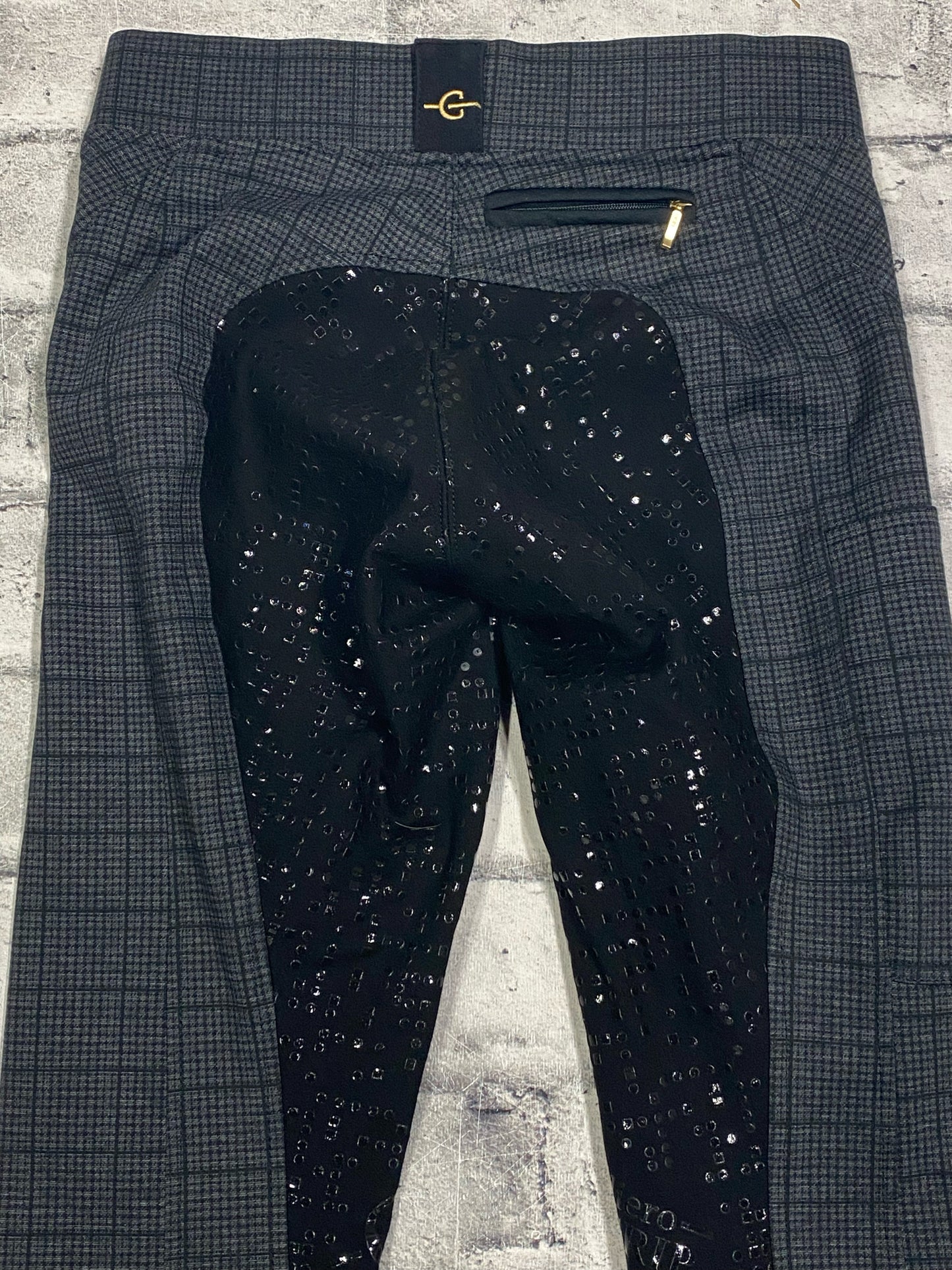 Covalliero FS Pull On Riding Tights Black Plaid 26