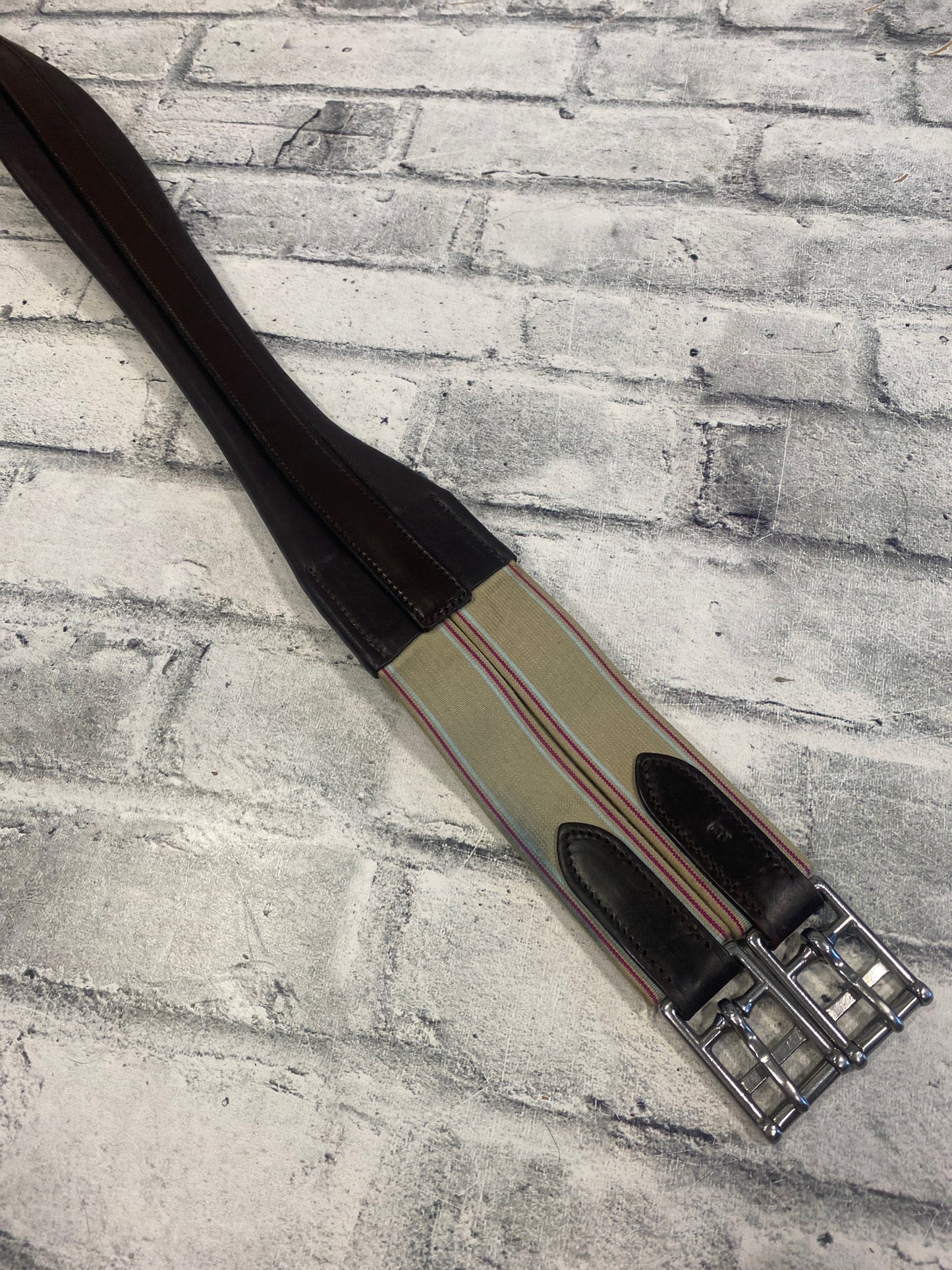 46" One Sided Elastic Leather Girth