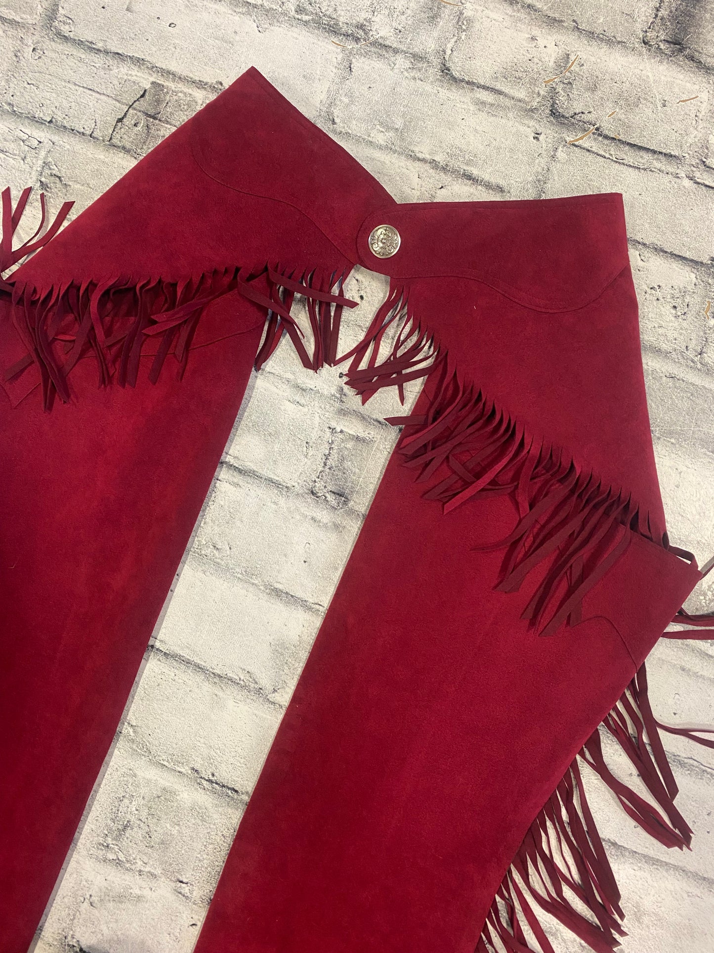Ultra Suede Show Chaps Red