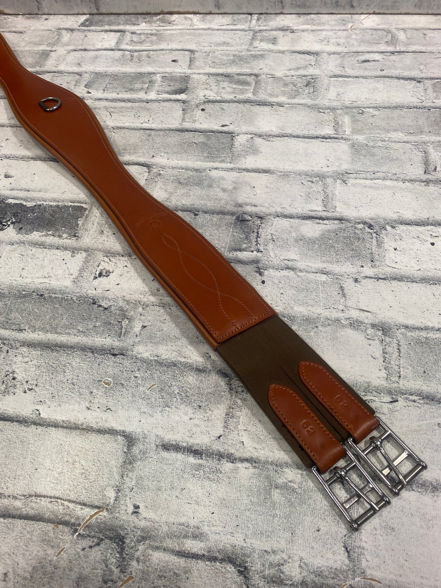 52" Frank Baines Saddlery Leather Girth Cognac