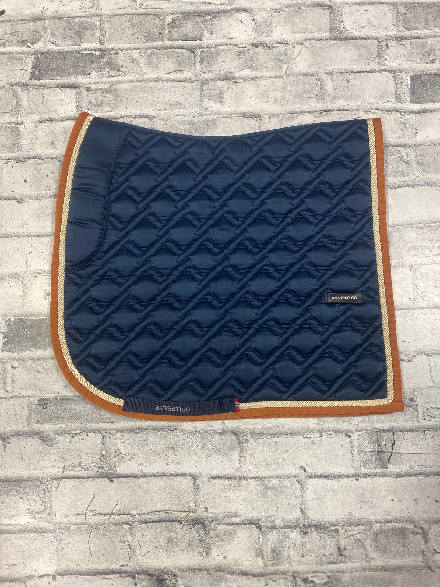 B//Vertigo Memory Foam Saddle Pad Navy/Orange F