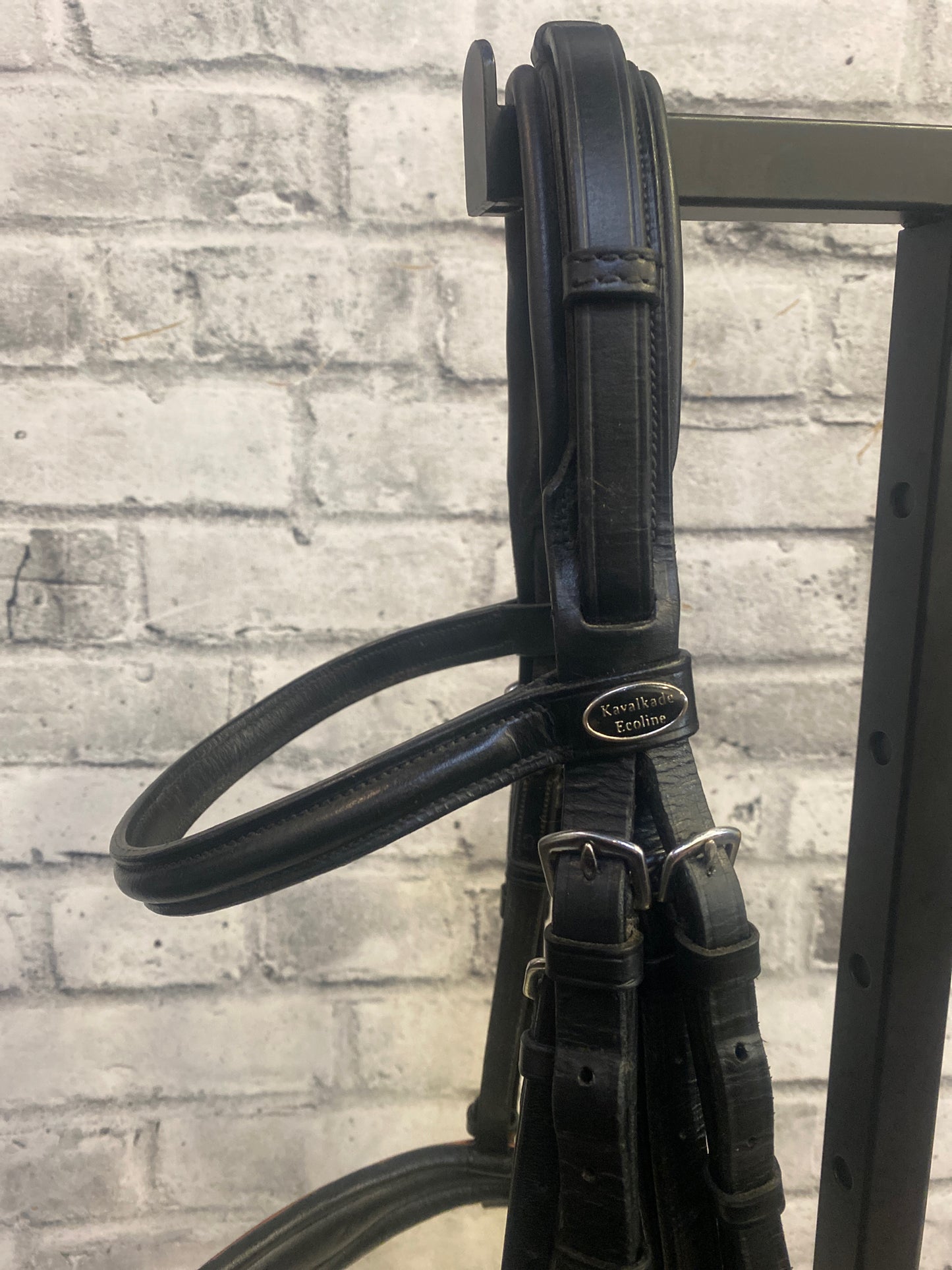 Kavalkade Double Bridle + Reins Black/Metallic Cob