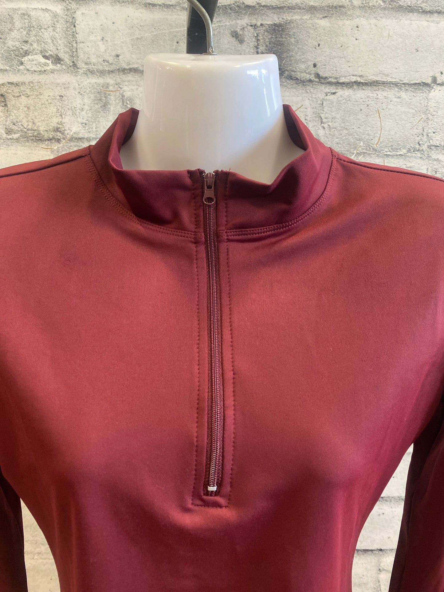 TKEQ the Shop 1/4 Zip LS Shirt Burgundy XL