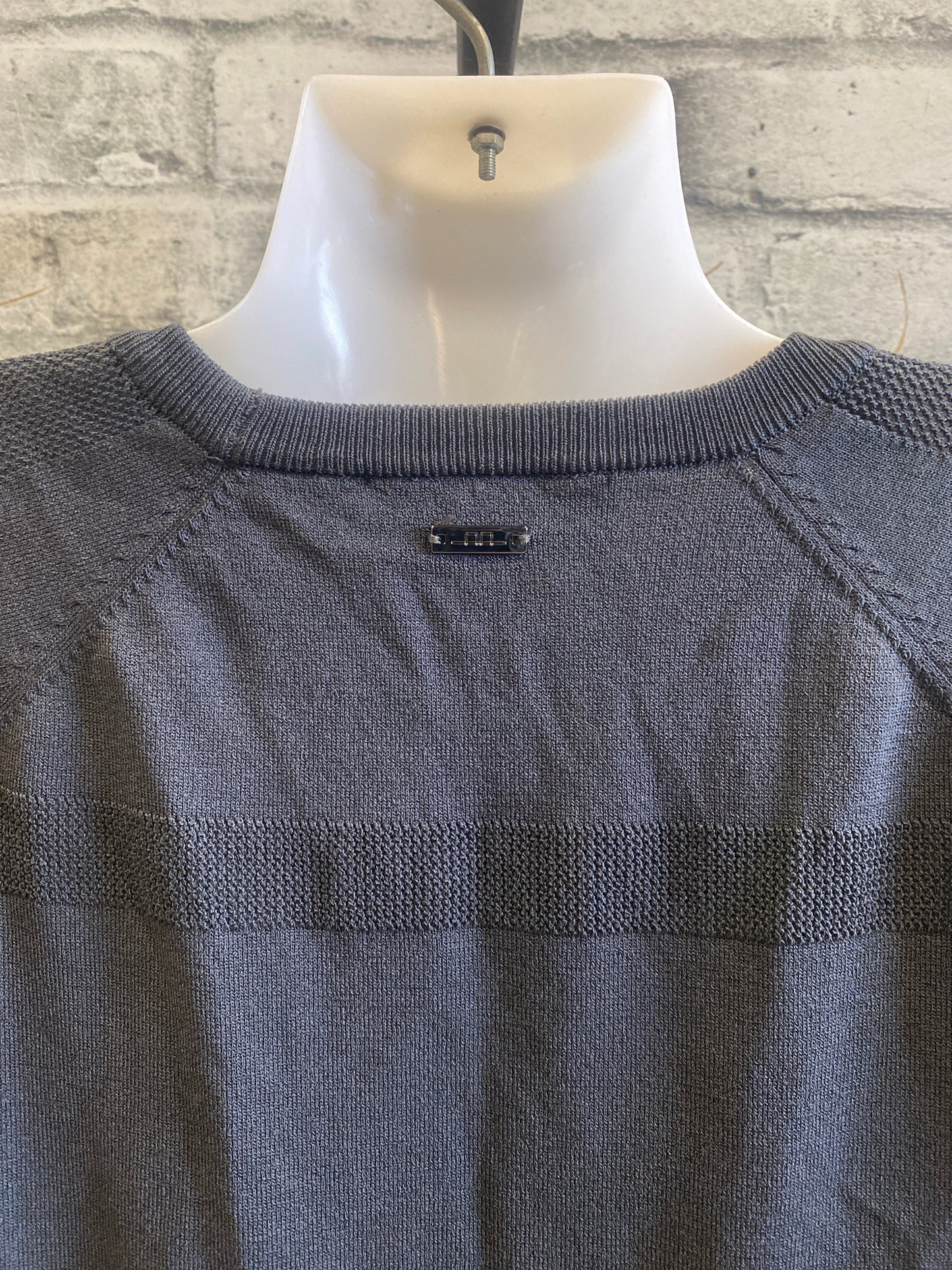 AA Aria Perforated Sweater Charcoal M NEW