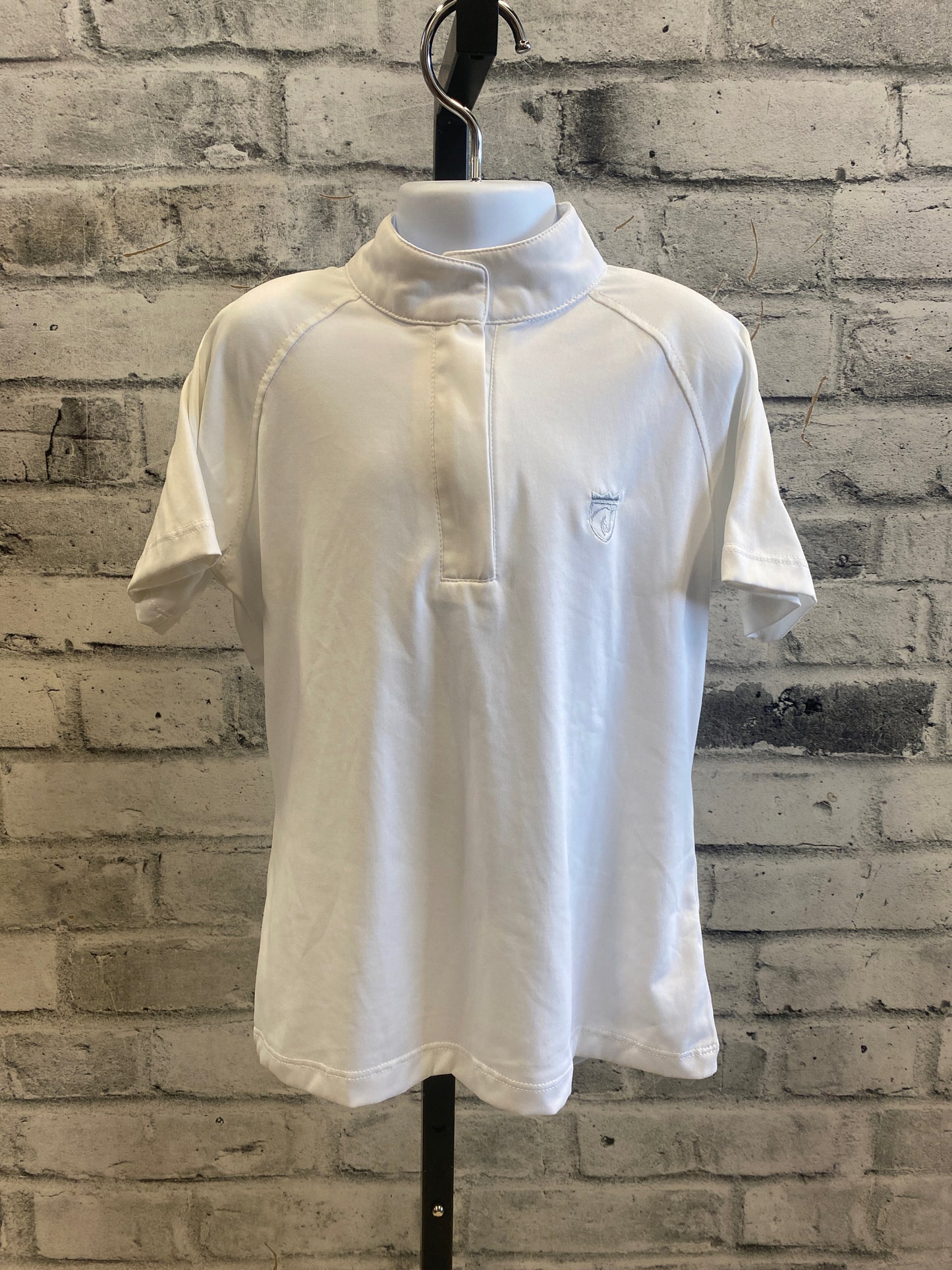 Elation Platinum SS Show Shirt White Lace Childrens M