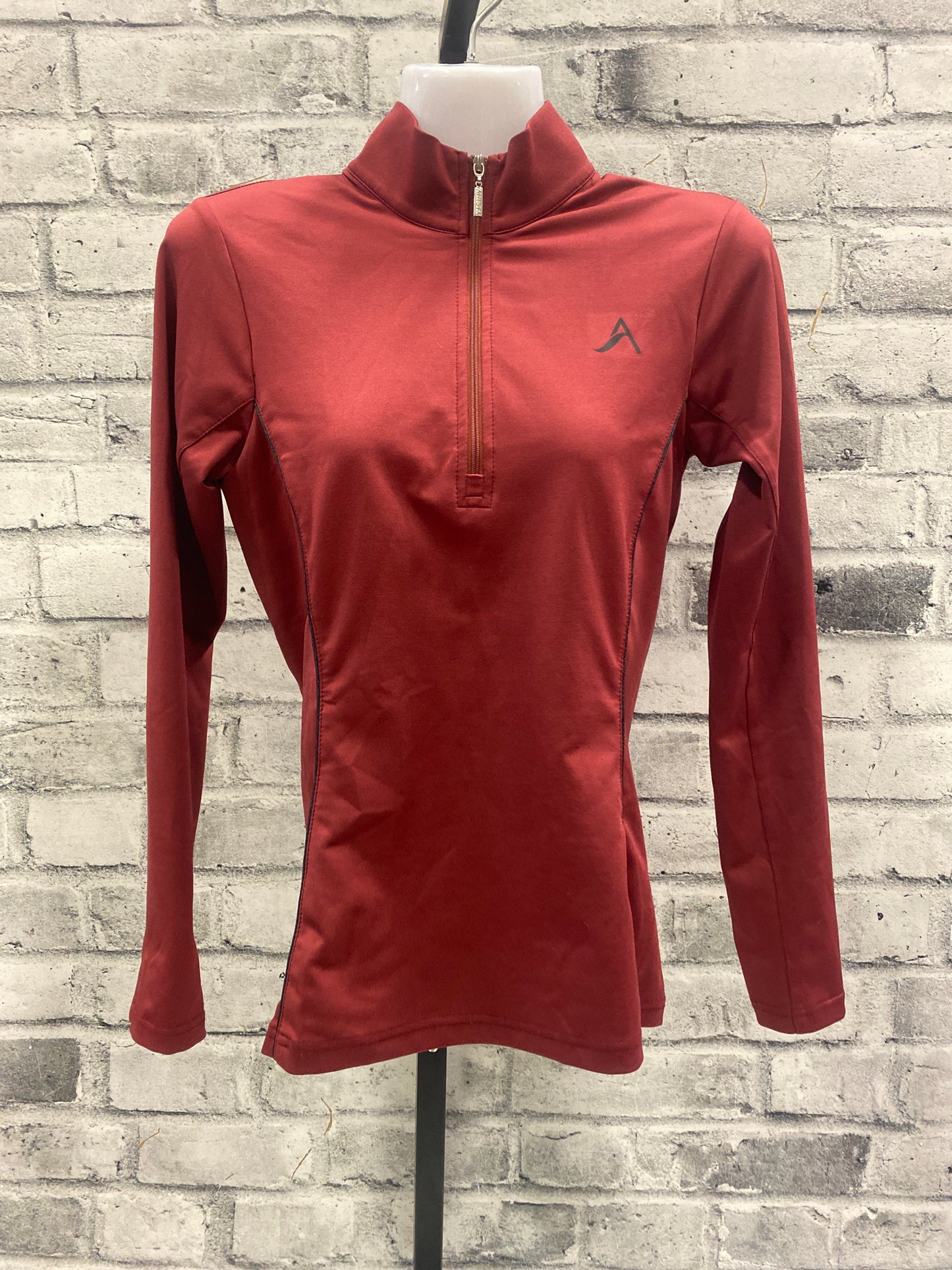 Arista LS 1/4 Zip Red Paisley S