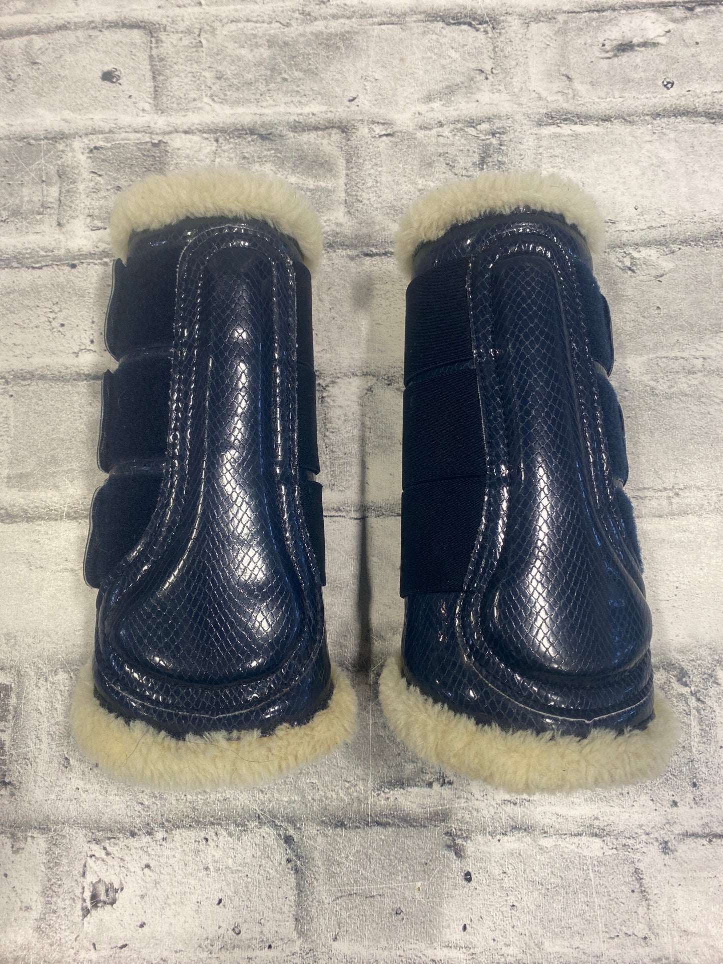 Equestrian Stockholm Brushing Boots Navy L