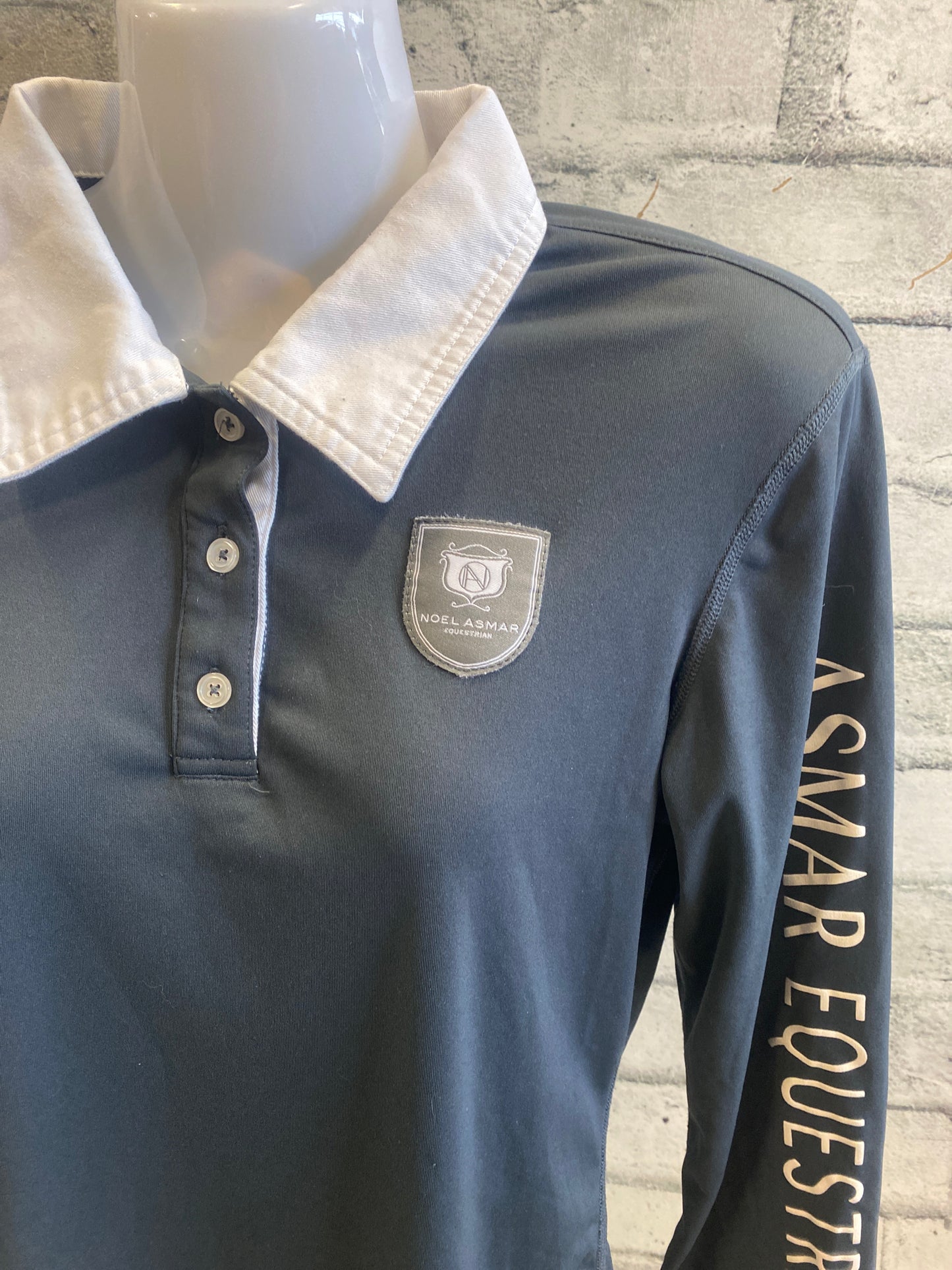 Asmar LS Polo Grey/White S