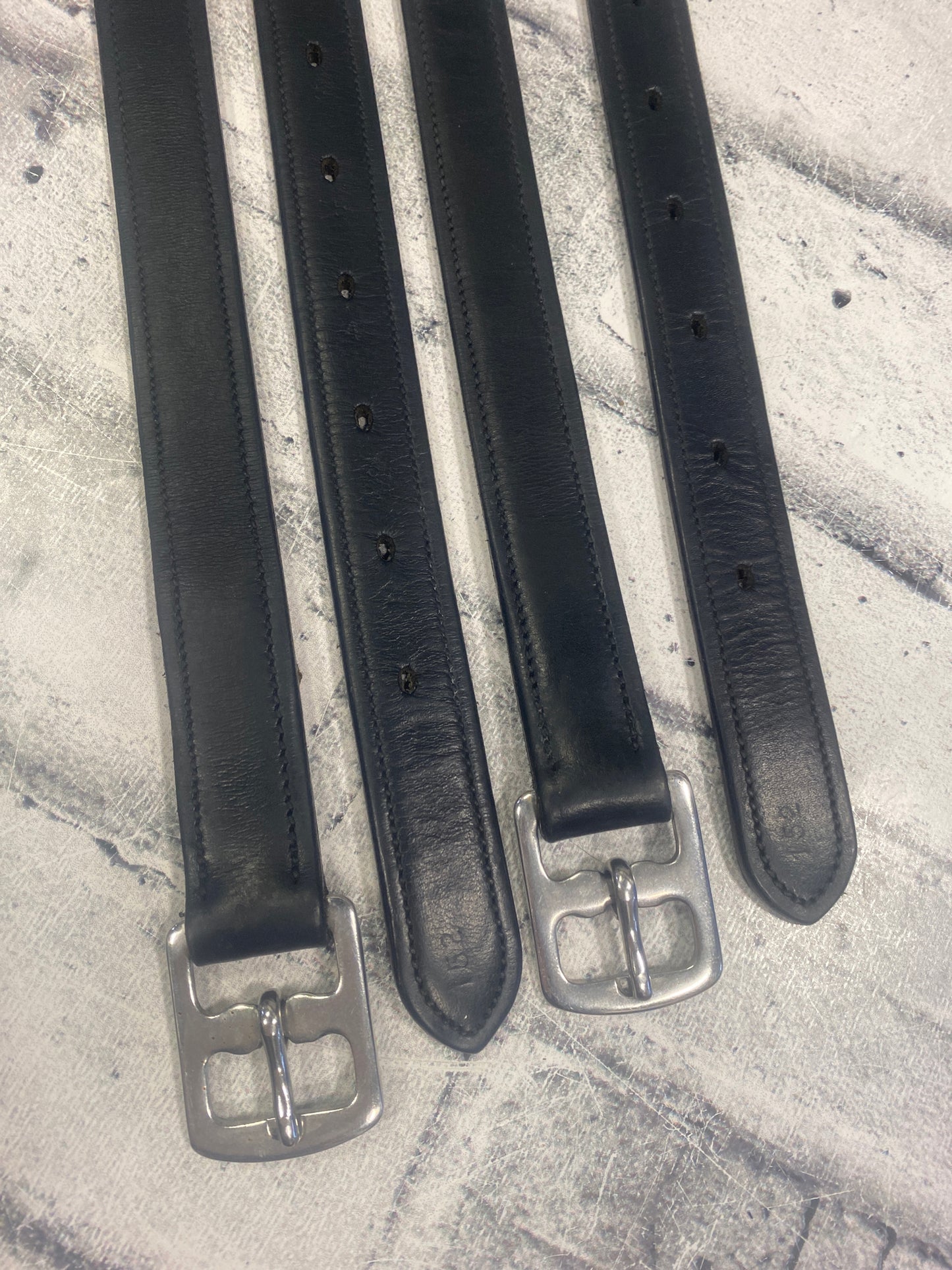 60" Stirrup Leathers Black
