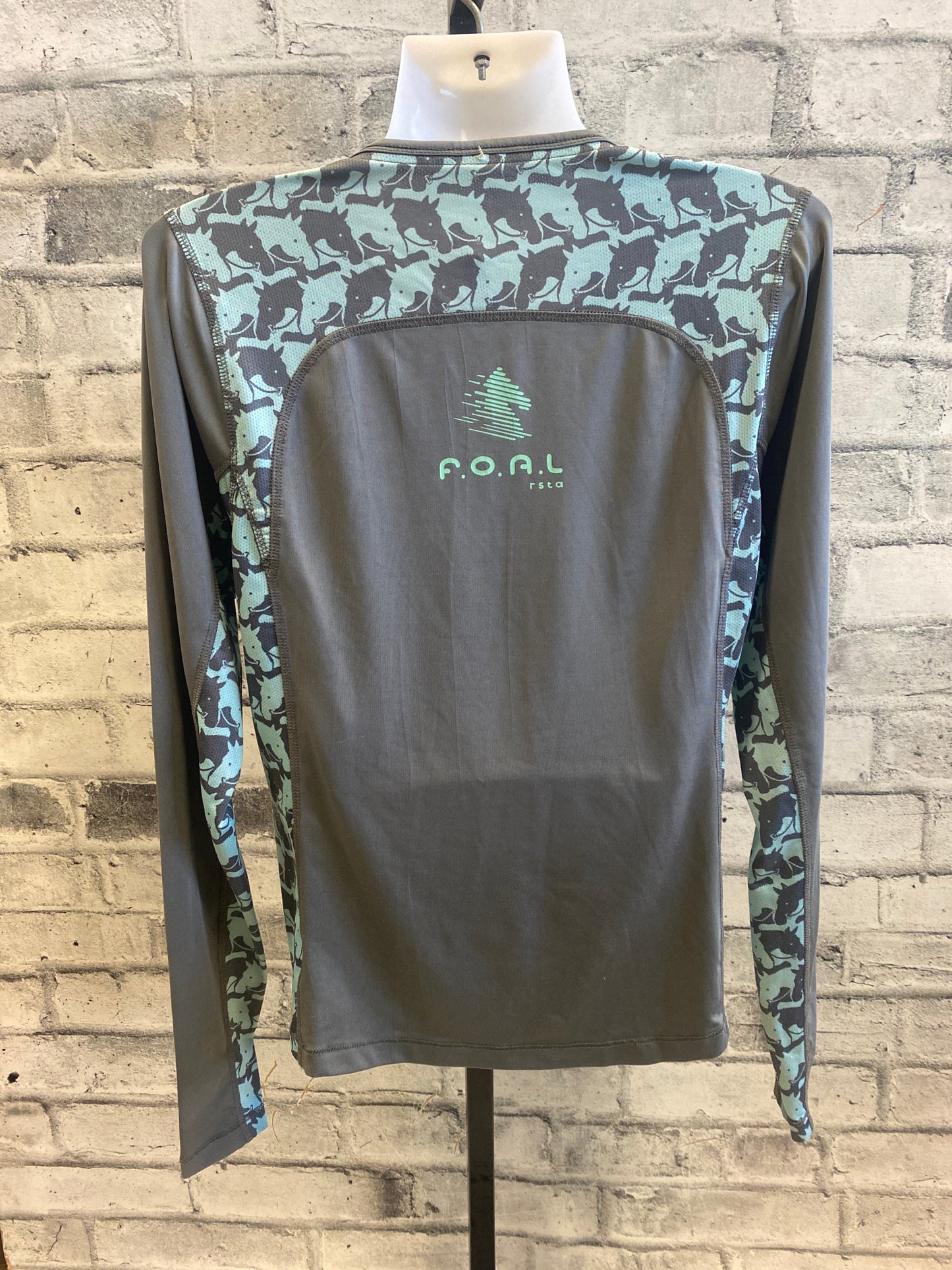 FOAL LS Baselayer Shirt Grey/Horses M